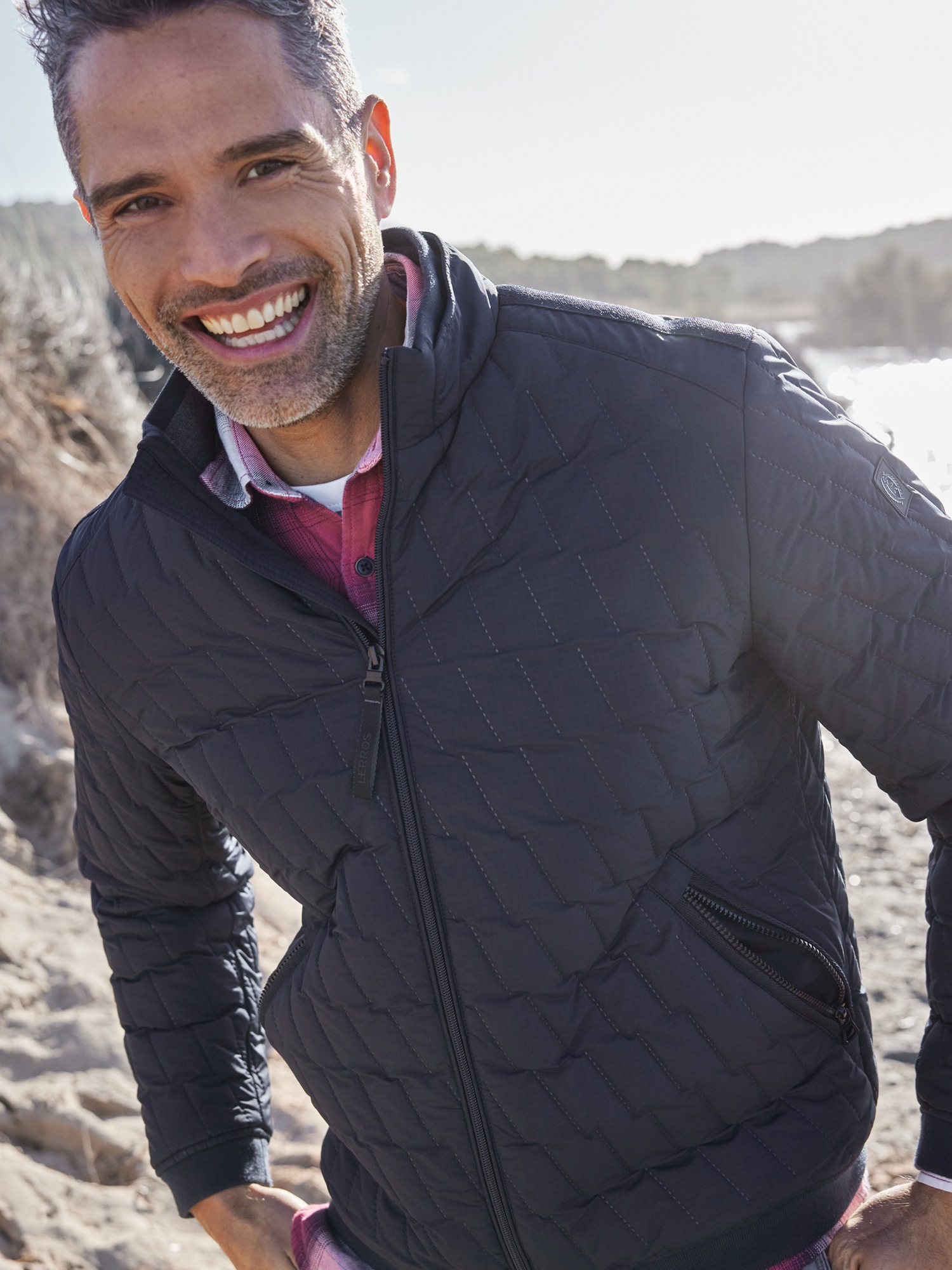 LERROS Steppjacke »LERROS Superleichte Herren Steppjacke«, ohne Kapuze, Wasser_Wind