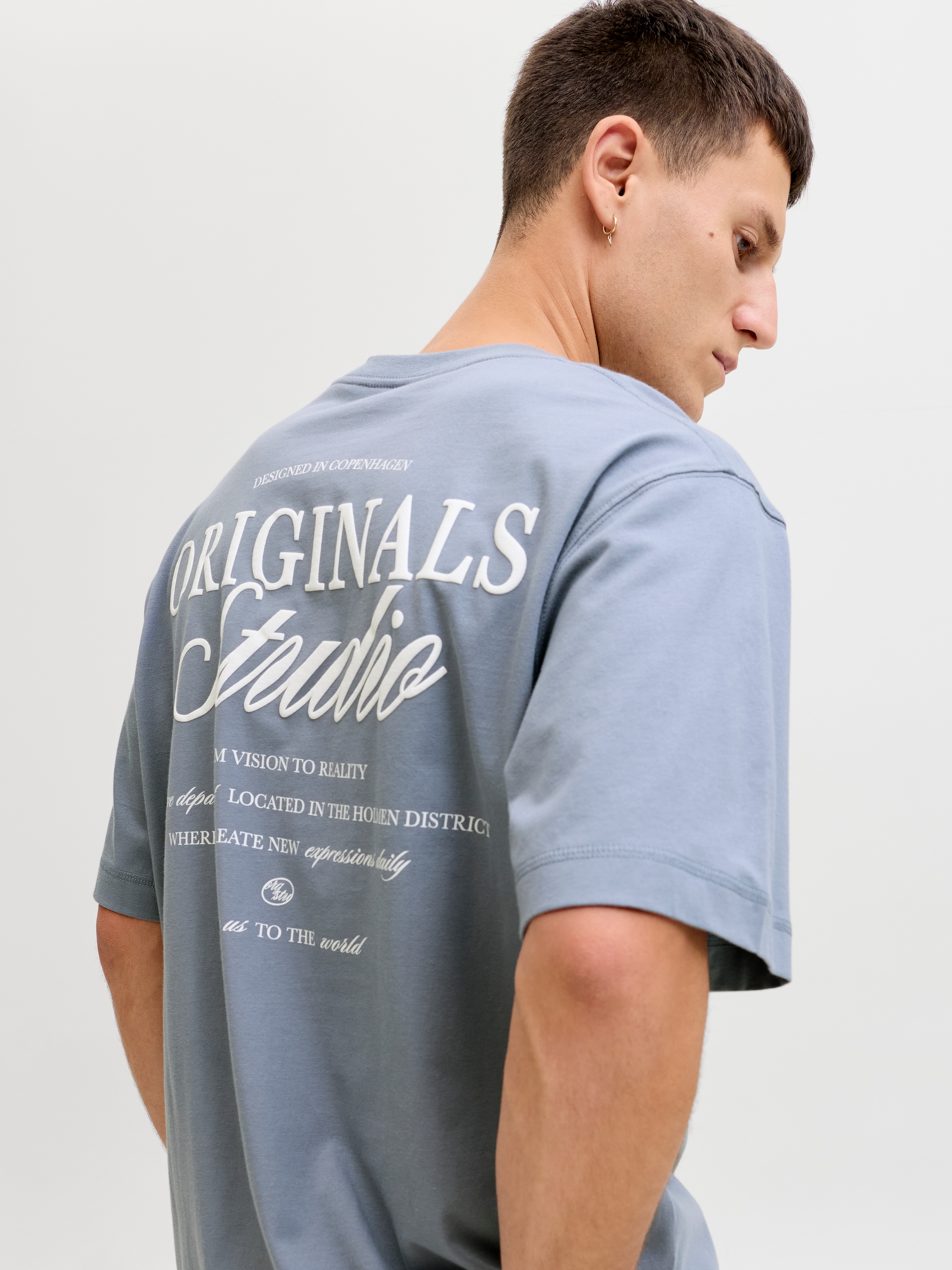 Jack & Jones Kurzarmshirt »JORNORREBRO TYPO TEE SS CREW NECK NOOS« Baumwolle, relaxed fit