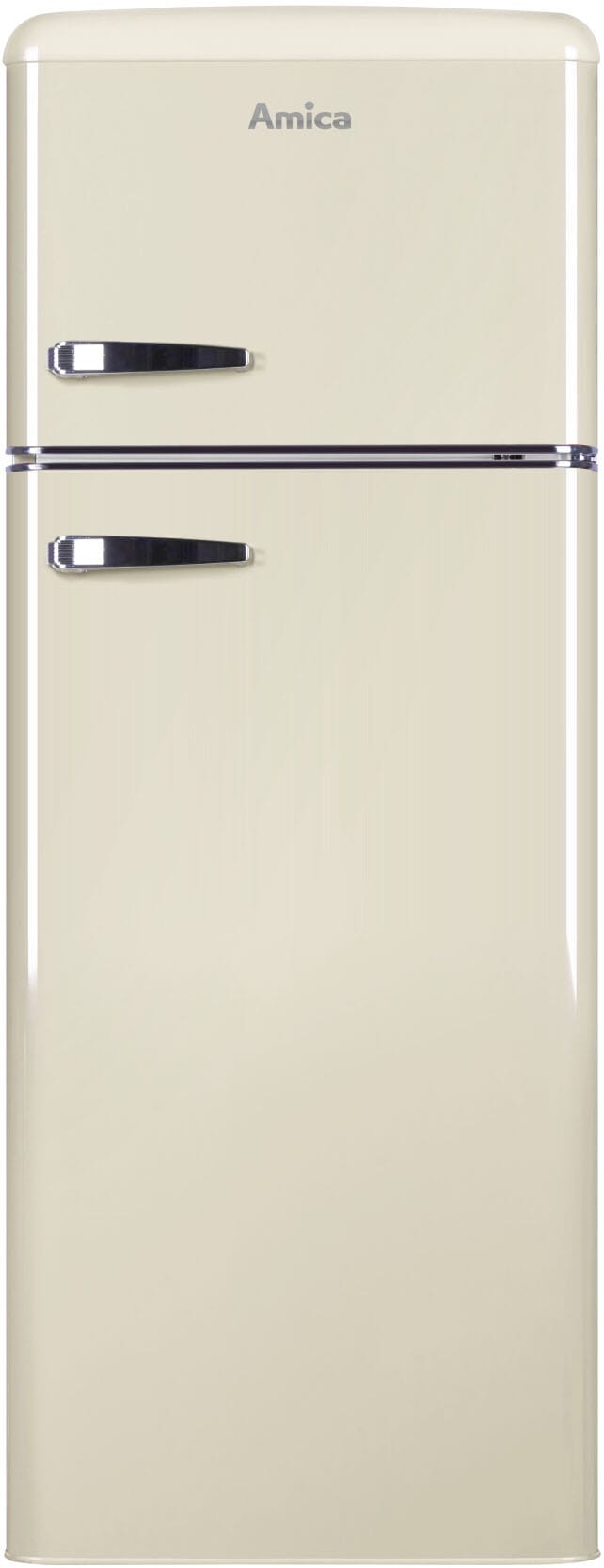 Amica Kühl-/Gefrierkombination »DTR 374 190 B« 144 cm hoch 55 cm breit in silberfarben