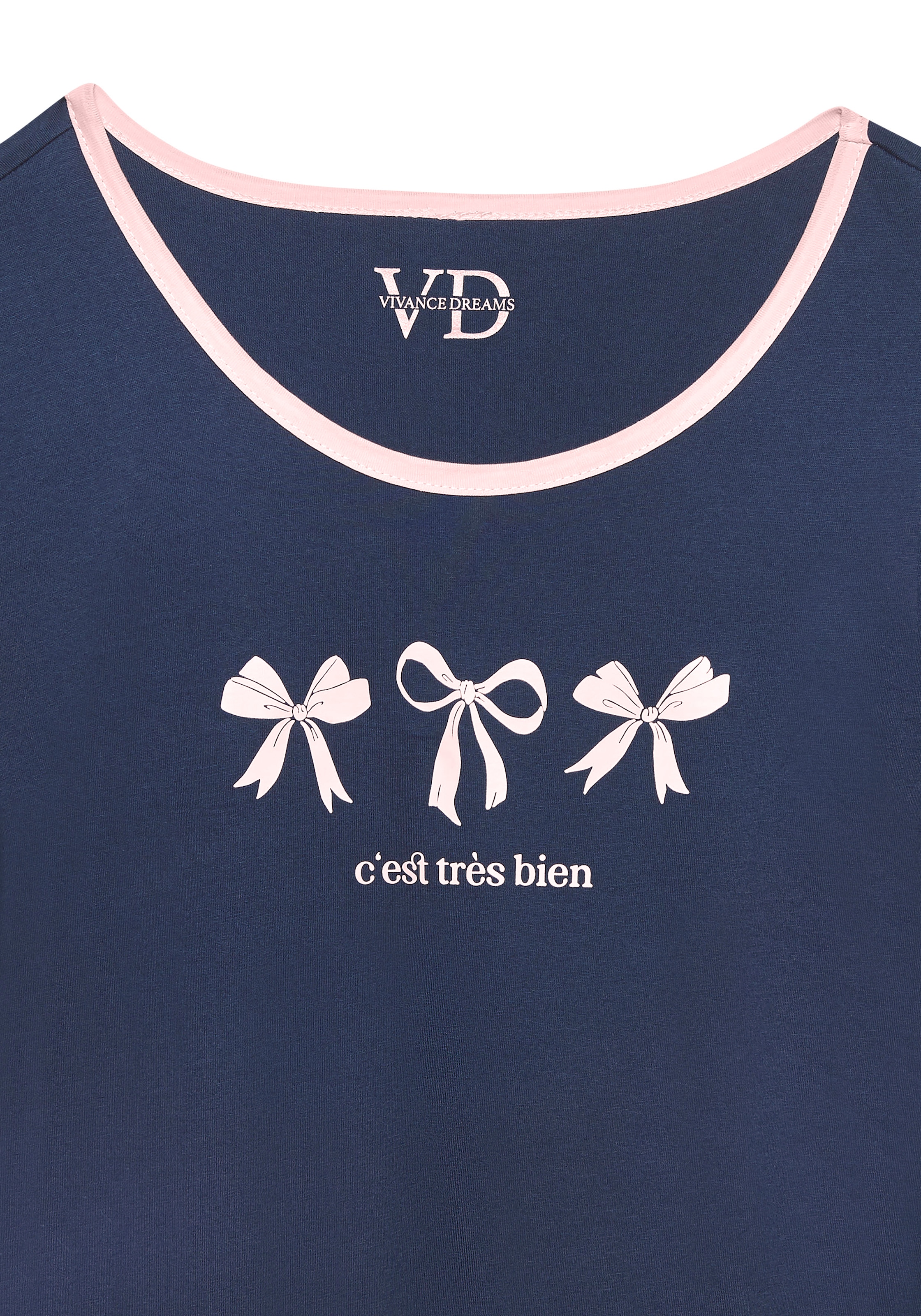 Vivance Dreams Nachthemd Mit süßem Schleifenmuster