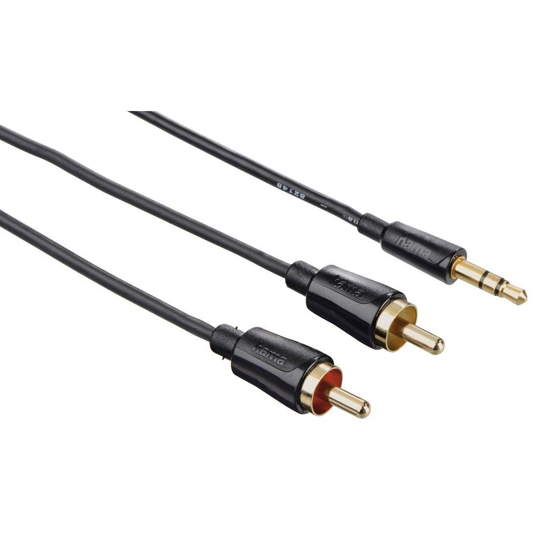 Audio-Kabel, 3,5-mm-Klinken-St. Stereo - 2 Cinch-St, 1,5 m »Schwarz«