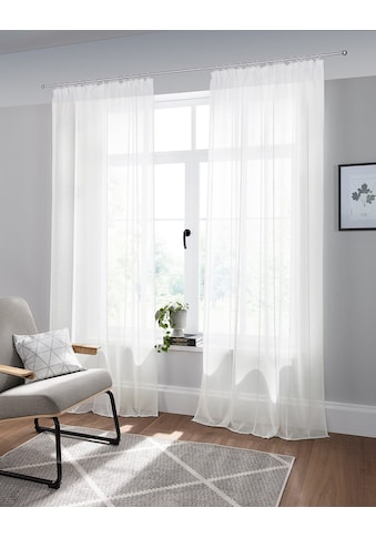 andas Vorhang »Visby«, (1 St.), monochrom mit Effektgarn, halbtransparent,... kaufen