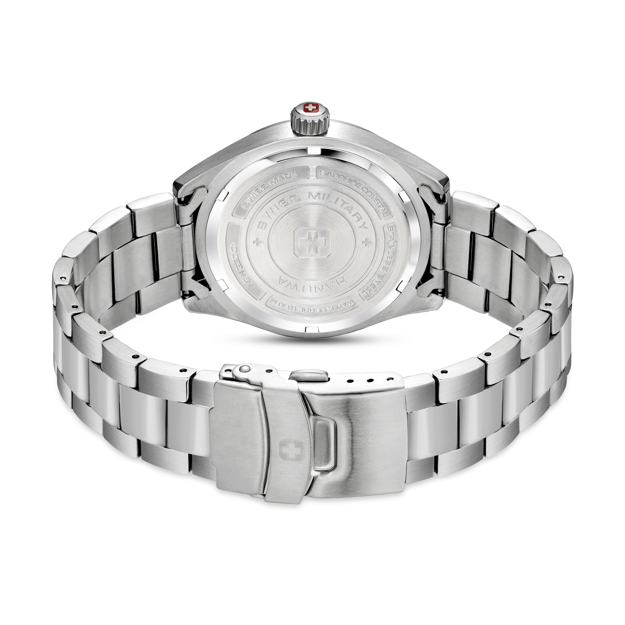 Swiss Military Hanowa Quarzuhr »Roadrunner« Armbanduhr, Herrenuhr, Swiss Made, Edelstahlarmband, analog, Tag