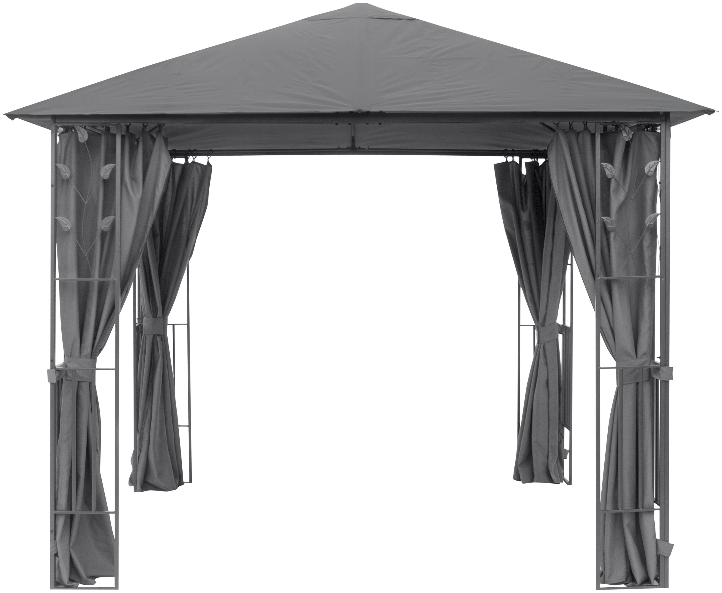 KONIFERA Pavillon »Athen«, BxT: 300x300 cm, Blätter-Optik, inkl. 4 Seitenteile und Ersatzdach