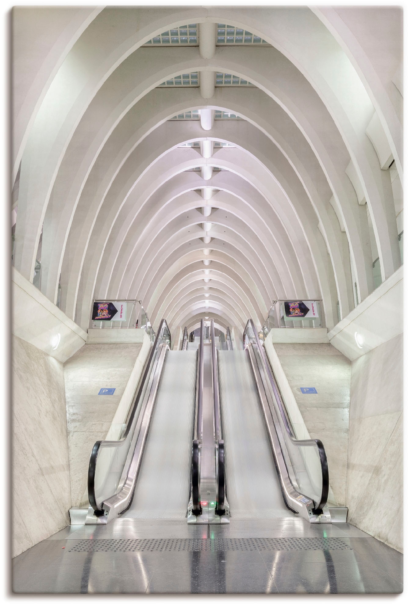 Leinwandbild »Die Rolltreppe«, Elemente der Architektur, (1 St.), auf Keilrahmen gespannt