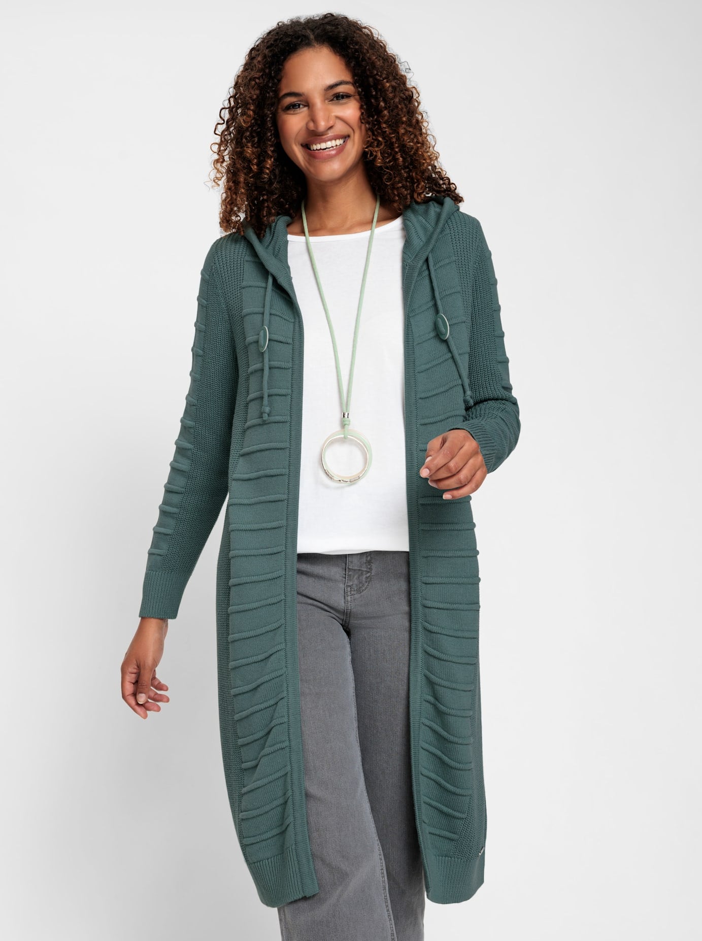Casual Looks Longstrickjacke