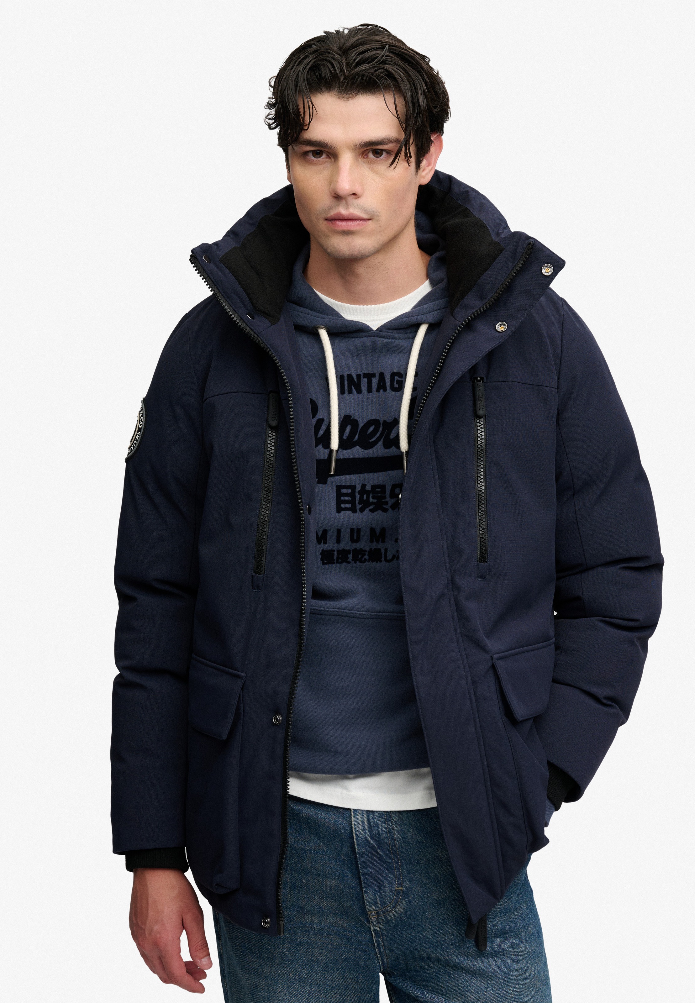 Superdry Parka »CITY PARKA« mit Kapuze Kunstfaser, loose fit