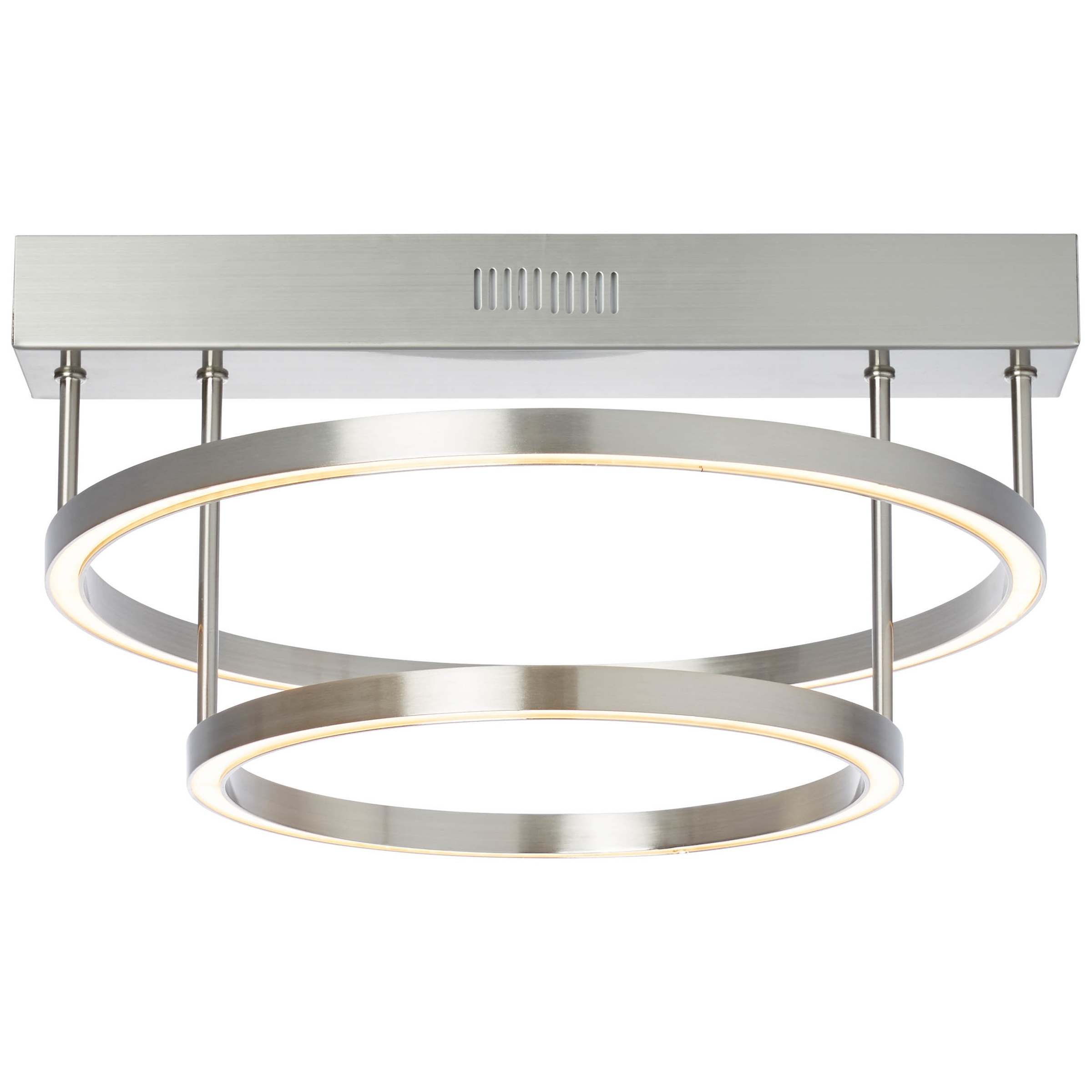 Brilliant Leuchten Tunar LED Deckenleuchte 2flg rund nickel
