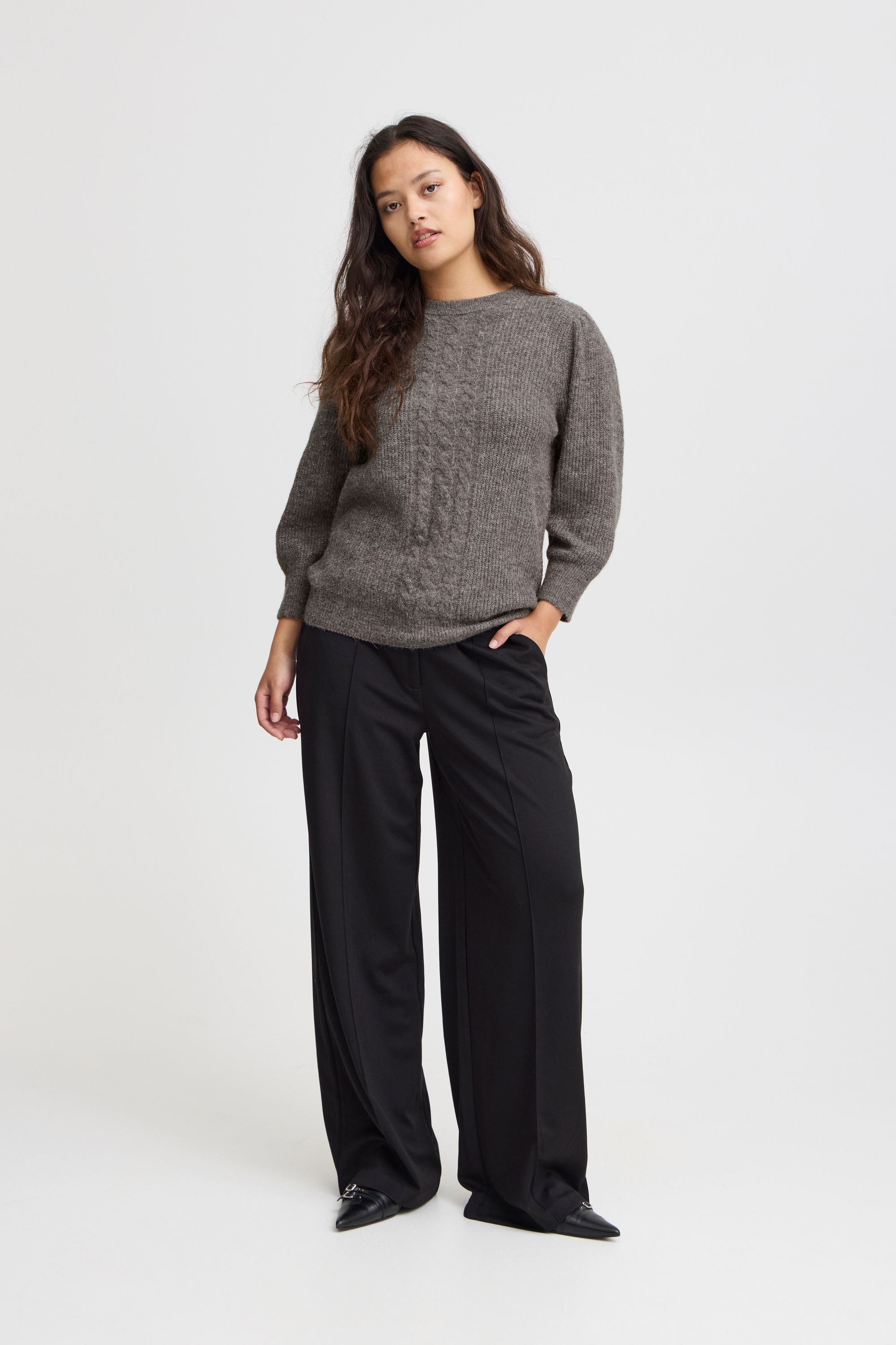 Ichi Strickfleece-Pullover »Strickpullover IHKAMARA MS3«