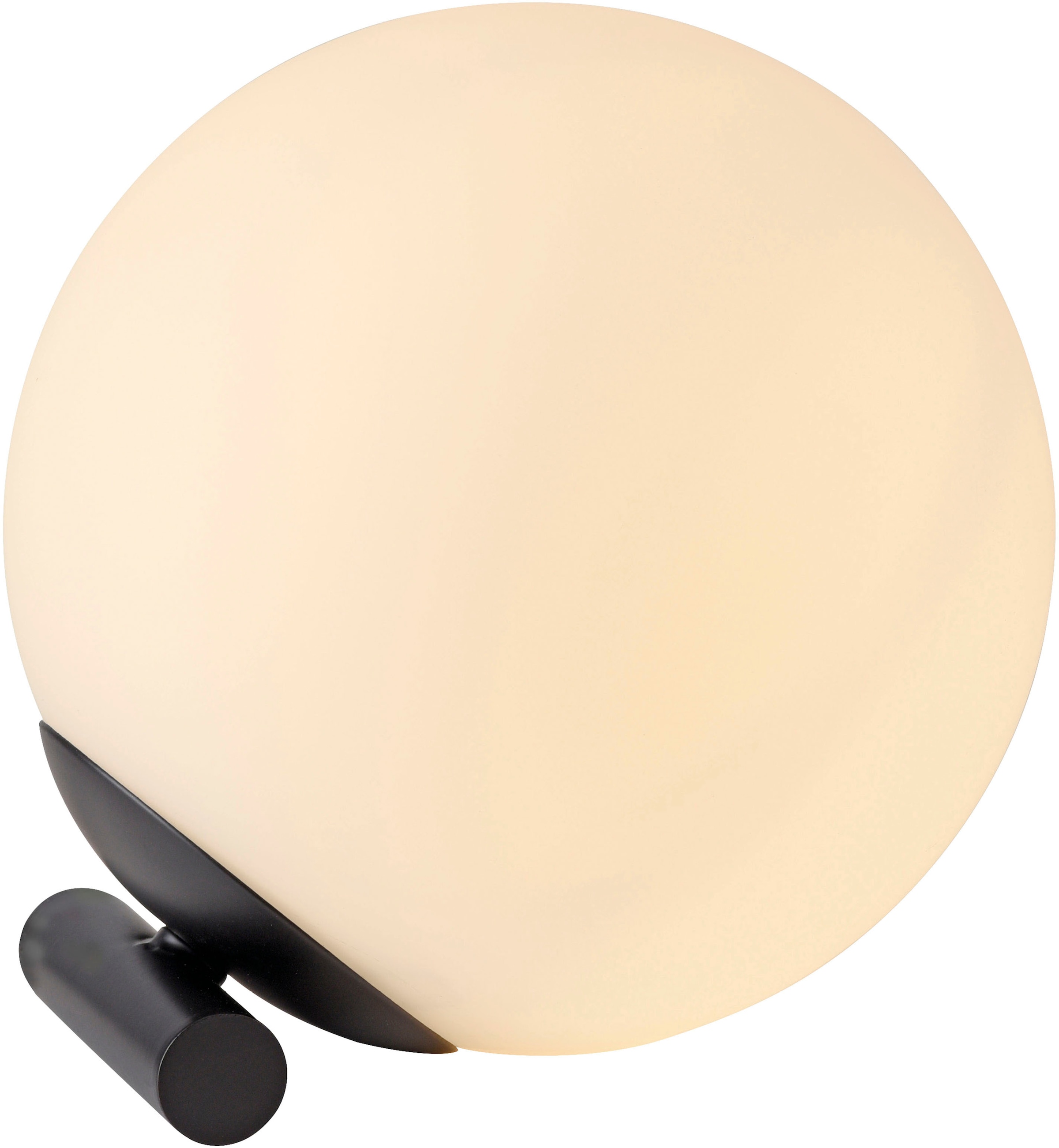 my home Tischleuchte »Nymölla«, 1 flammig, Leuchtmittel E14 | ohne Leuchtmittel, Tischleuchte mit großer Glaskugel, amberfarben oder opal matt weiß
