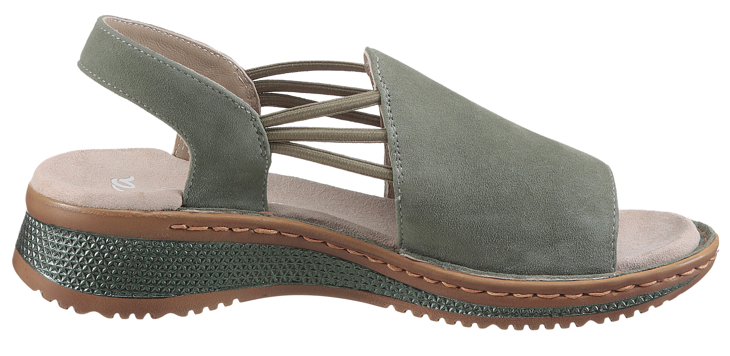Ara Riemchensandale »HAWAII«, Sommerschuh, Sandalette, Keilabsatz, mit Stretch-Bänder, G-Weite