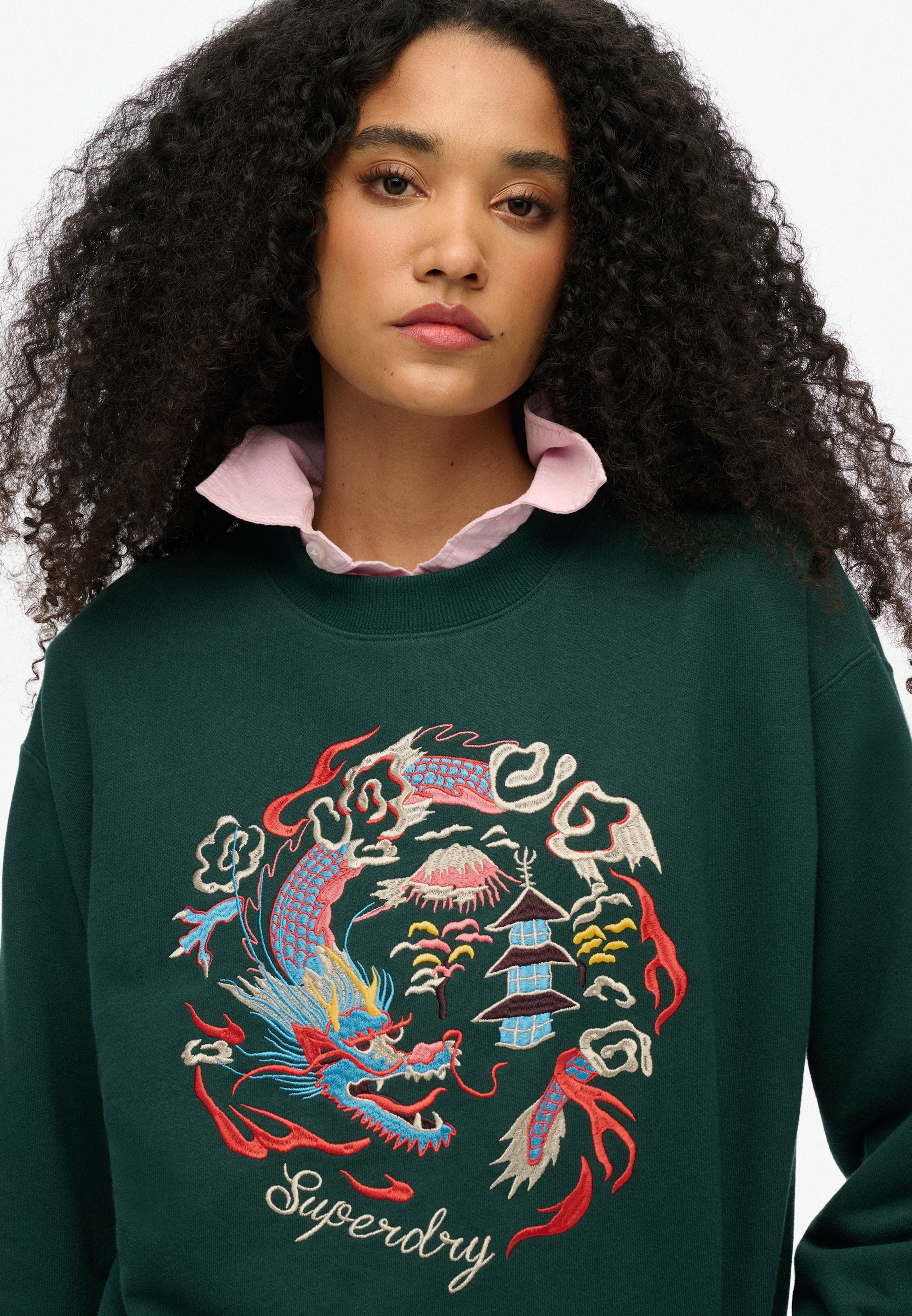 Superdry Sweatshirt »SUIKA EMBROIDERED LOOSE CREW«