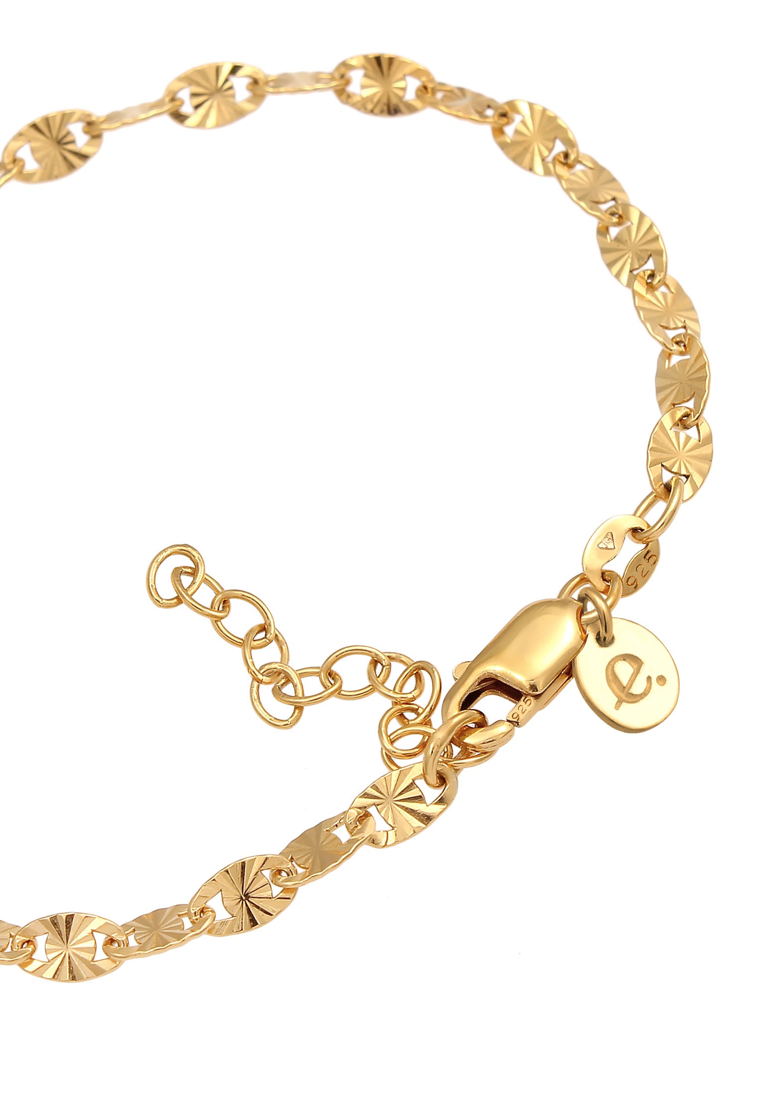 Elli Premium Armkette »Armband Stern Design Plättchen Glieder 925 Silber«