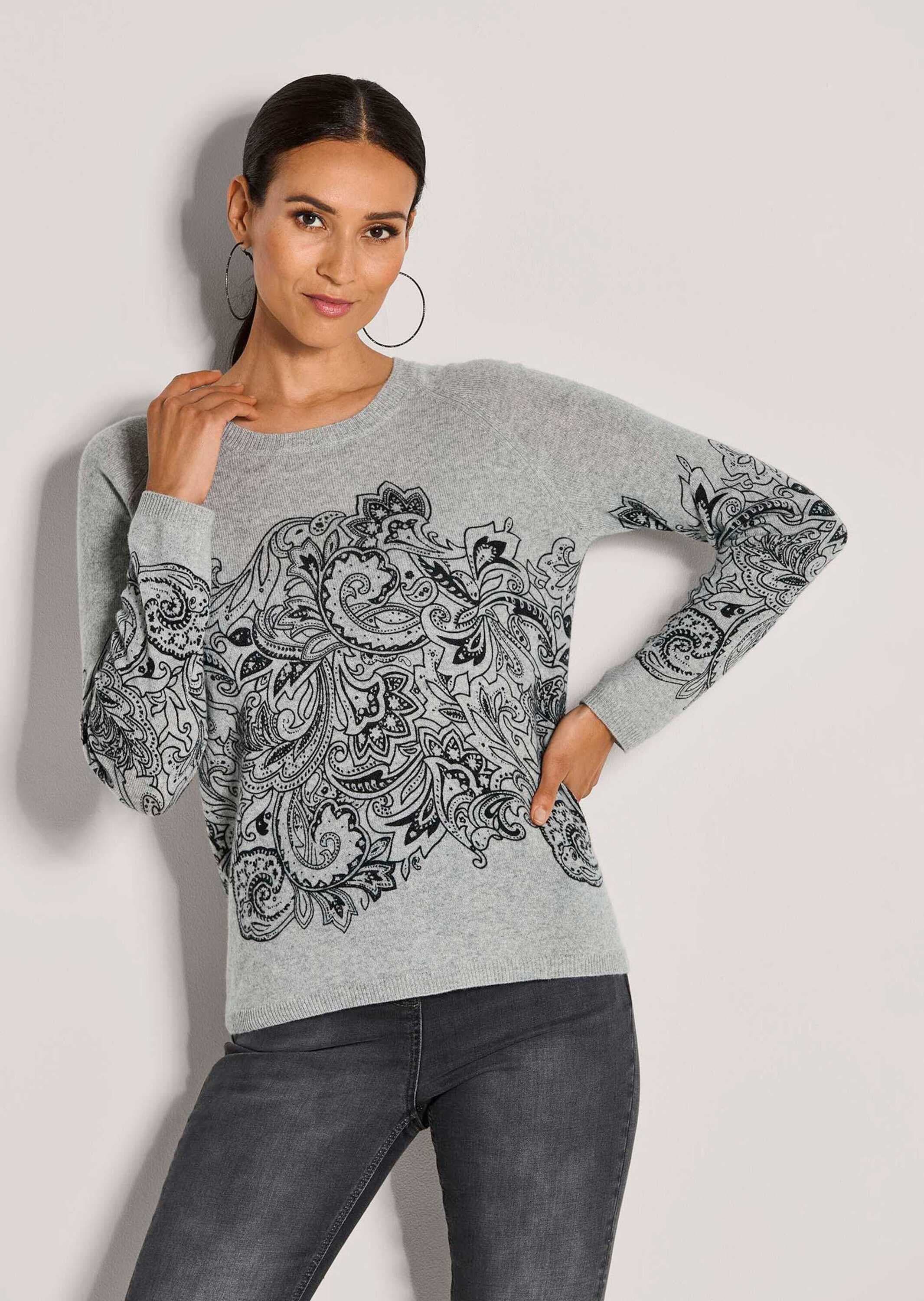 MADELEINE Longpullover »Kaschmirpullover Kaschmirpullover mit einzigartigem Print« Wertvoller Druck auf Kaschmir