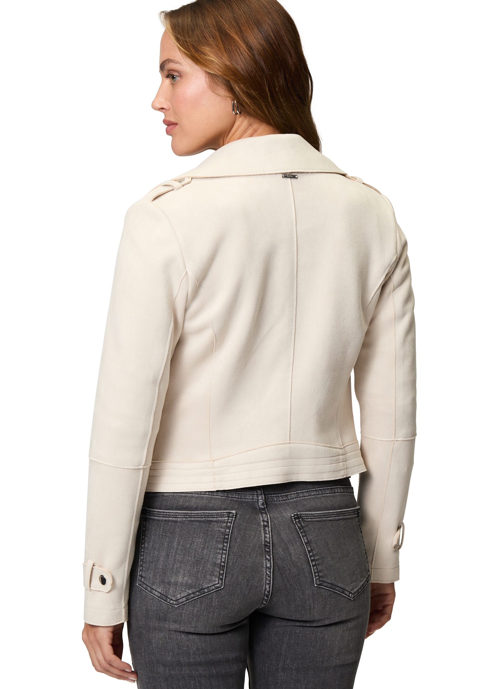Zero Bikerjacke »Bikerjacke in Veloursleder-Optik«
