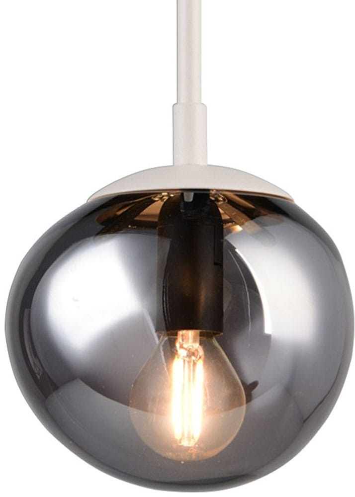 s.Oliver Pendelleuchte »ANJELLA, Hängelampe exkl 6x E14 max 10W, in warm grey + smoke Glas«, 6 flammig, Leuchtmittel E14 | Leuchtmittel wechselbar, mit mundgeblasenen Glas Lampenschirmen in rauchgrau, 150 x 90 x 30 cm