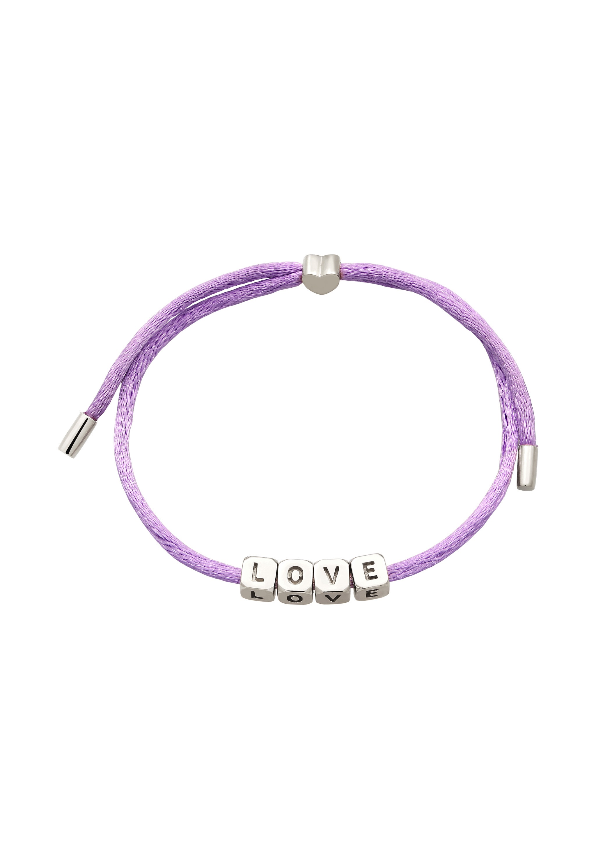 Elli Armkette »Armband Herz Love Lettering 925 Sterling Silber«