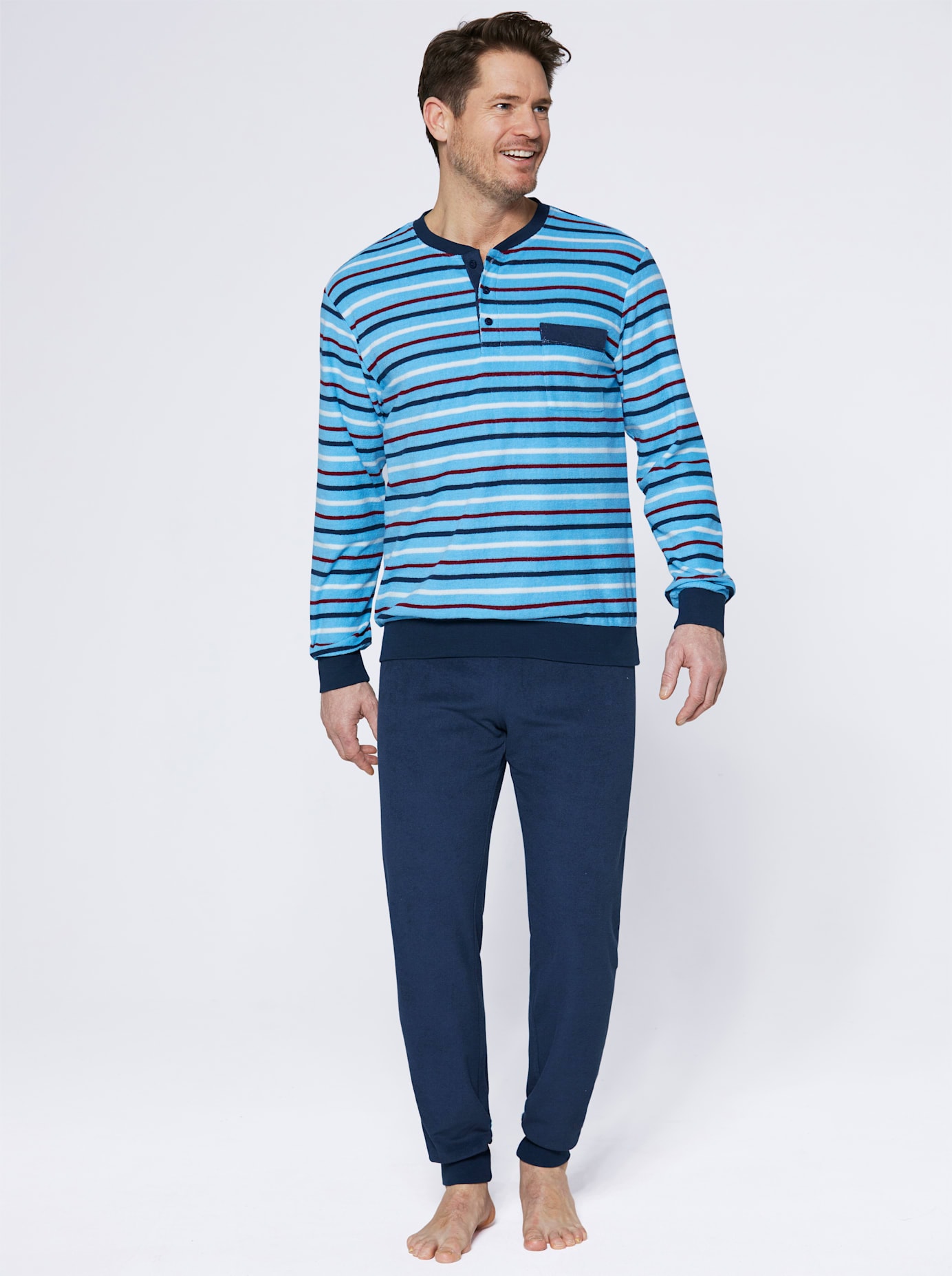 Kings Club Herren Schlafanzug in blau, Größe 56/58