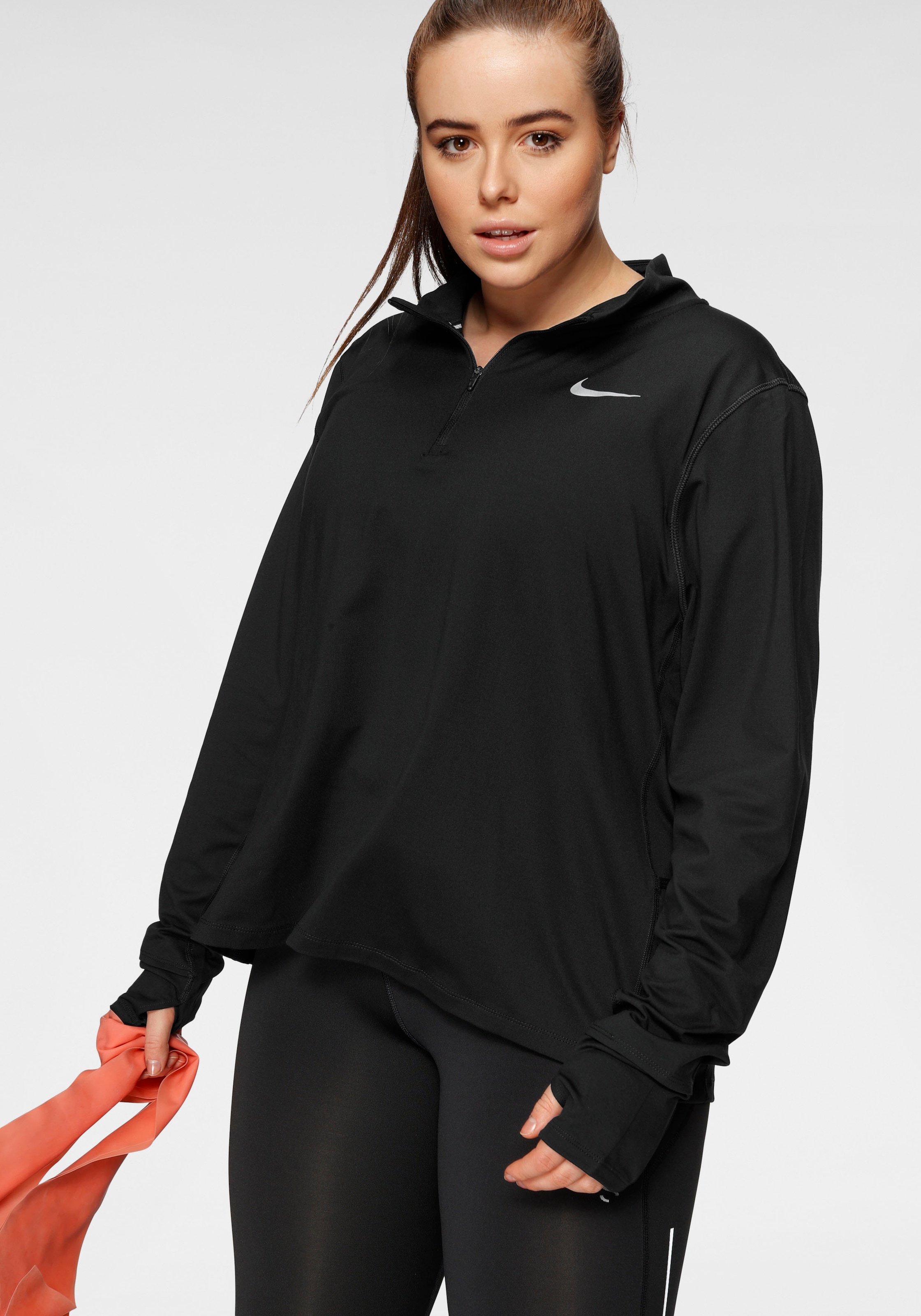 Nike Laufshirt »WOMENS 1/2-ZIP RUNNING TOP PLUS SIZE«