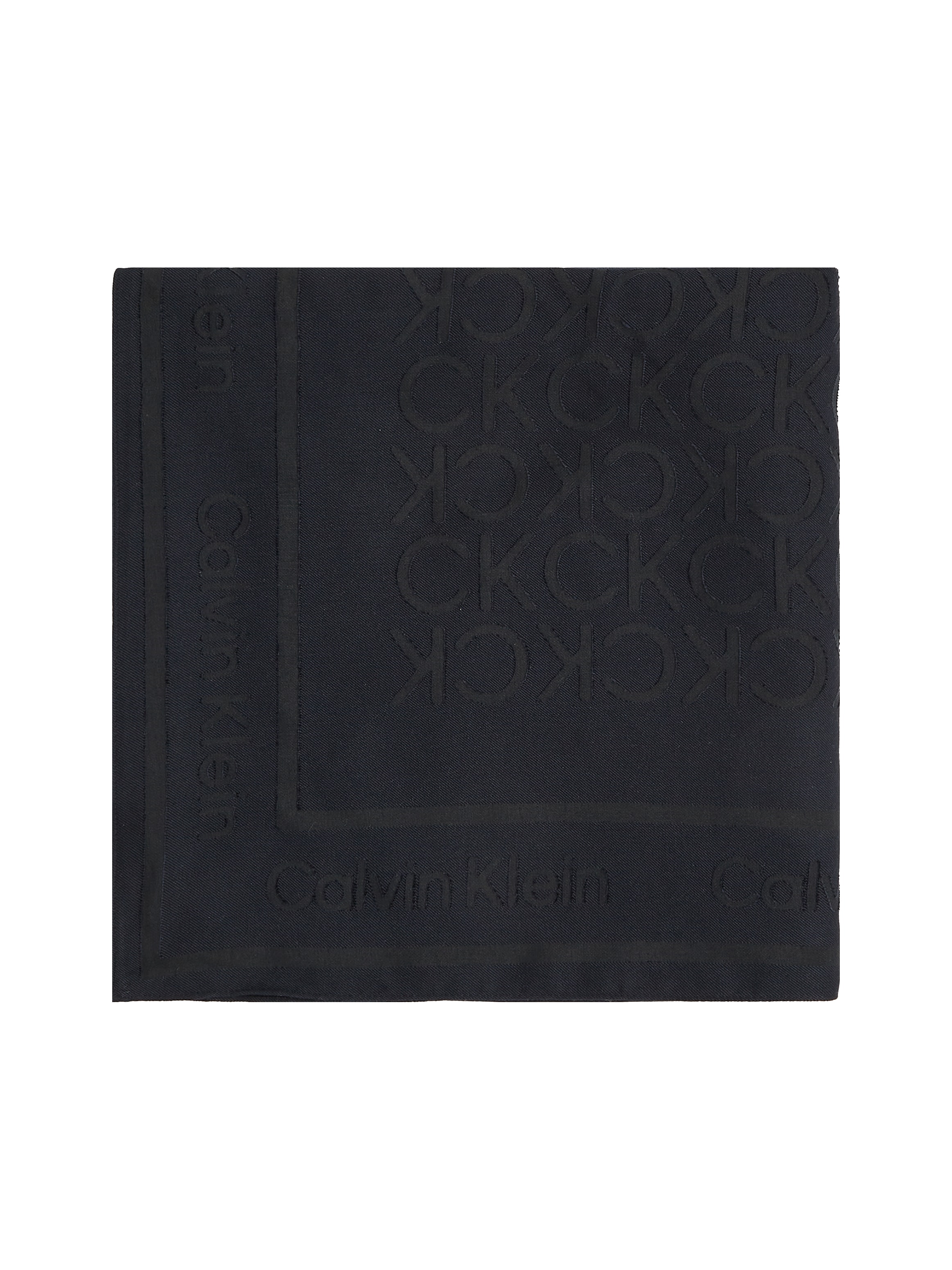 Calvin Klein Schal »BURNOUT MONOGRAM SCARF«, CK-Muster, Quadratisches Format
