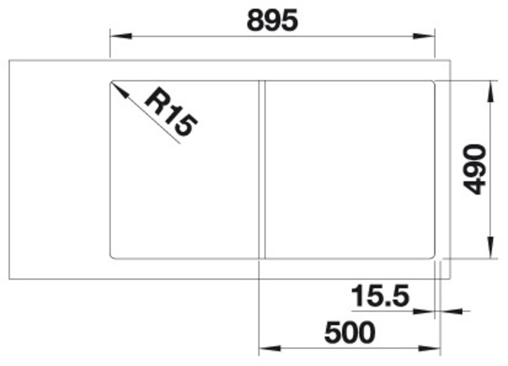 Blanco Granitspüle »AXIA III 5 S« 1 Stk. tlg. inklusive gratis Esche-Compound-Brückenschneidebrett