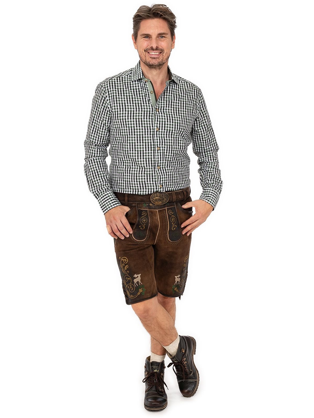 Gwandler Lederhose »Lederhose XAVER-gespeckt«