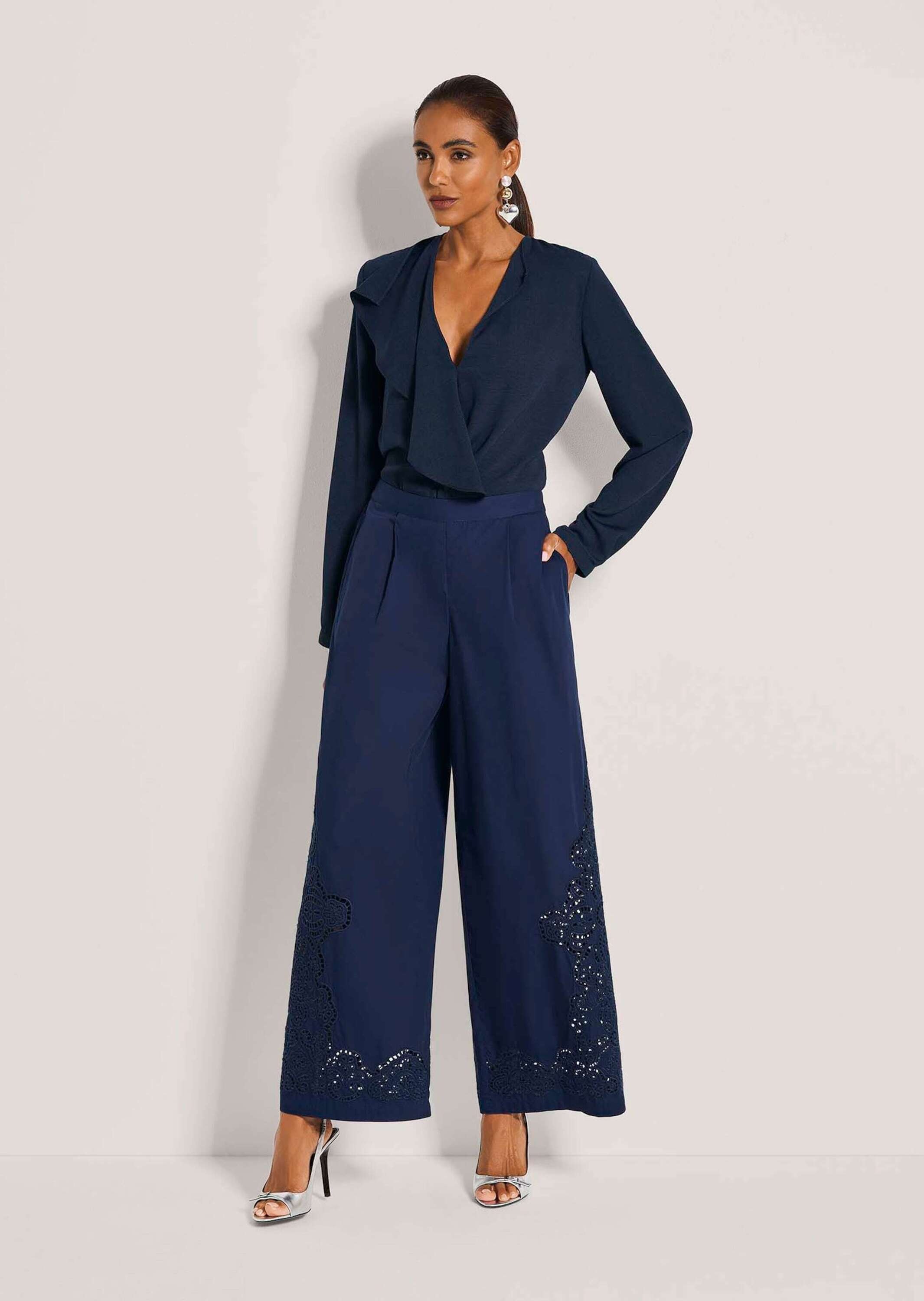 MADELEINE Culotte »Culotte Sommerhose mit Lochstickerei«  Weite Hose mit Lochstickerei