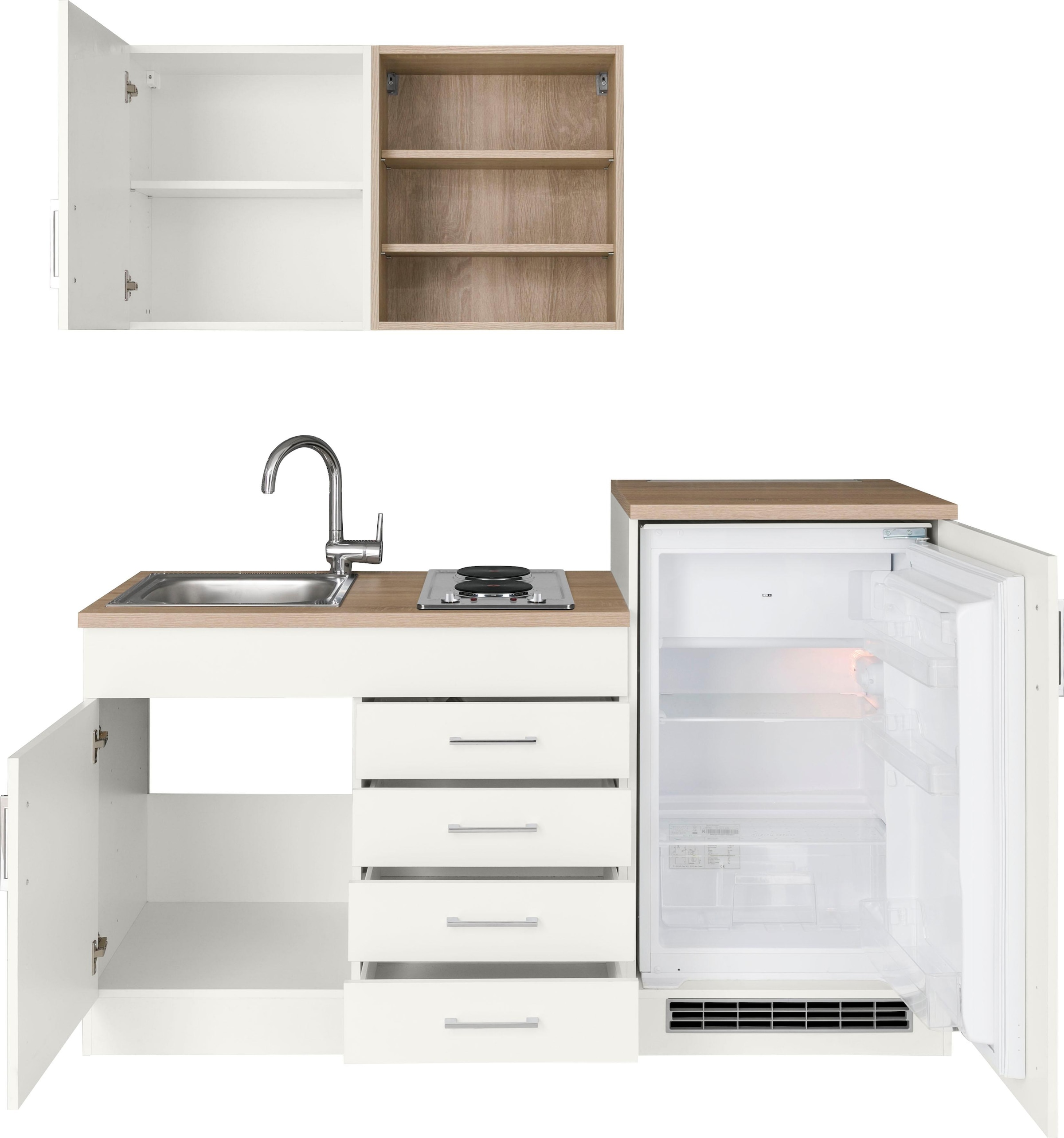 KOCHSTATION Pantryküche »KS-Mali«, Breite 160 cm, mit E-Geräten