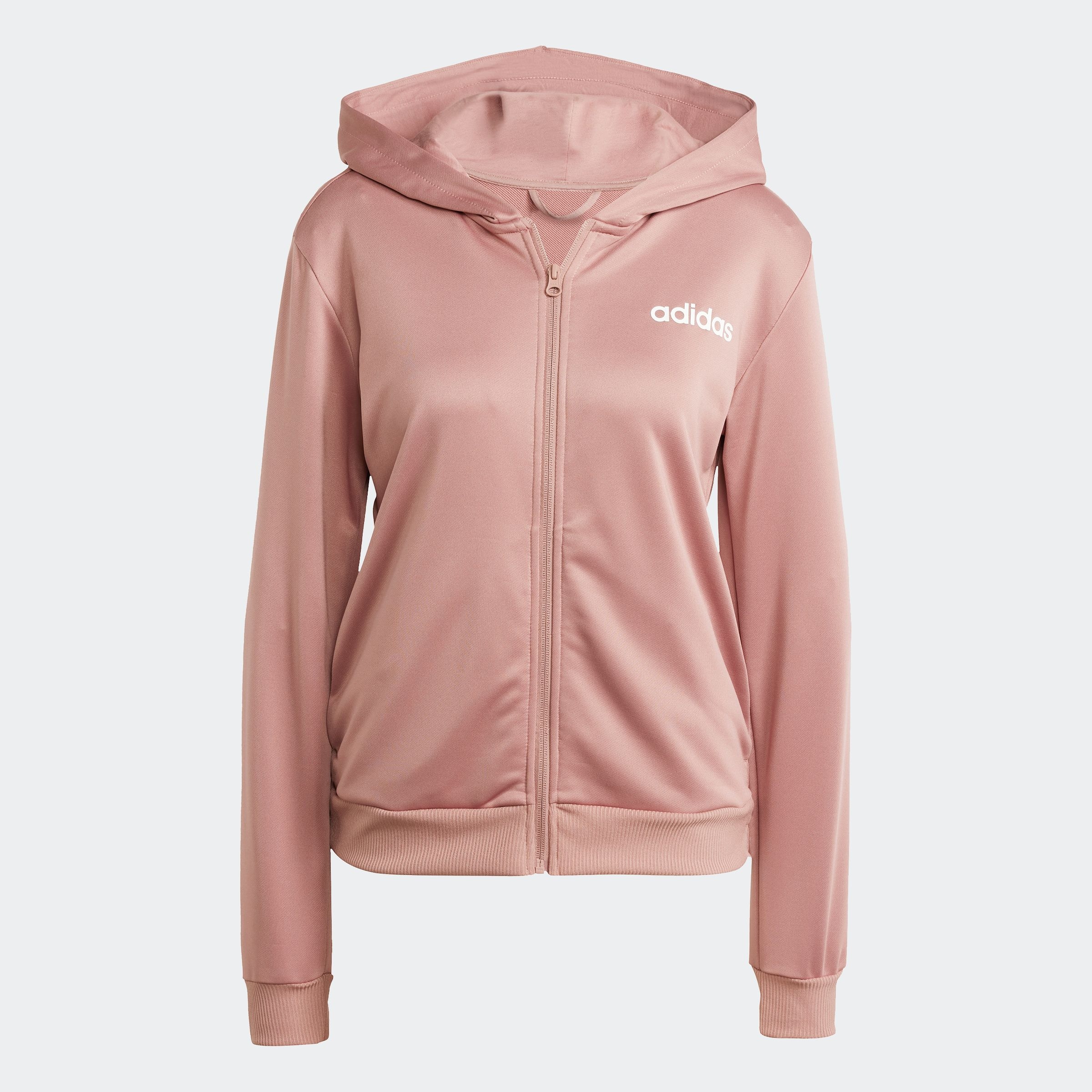 adidas Sportswear Trainingsanzug »W LINEAR TS«, (2 tlg.), Trainingsjacke mit Kapuze, Tracksuit