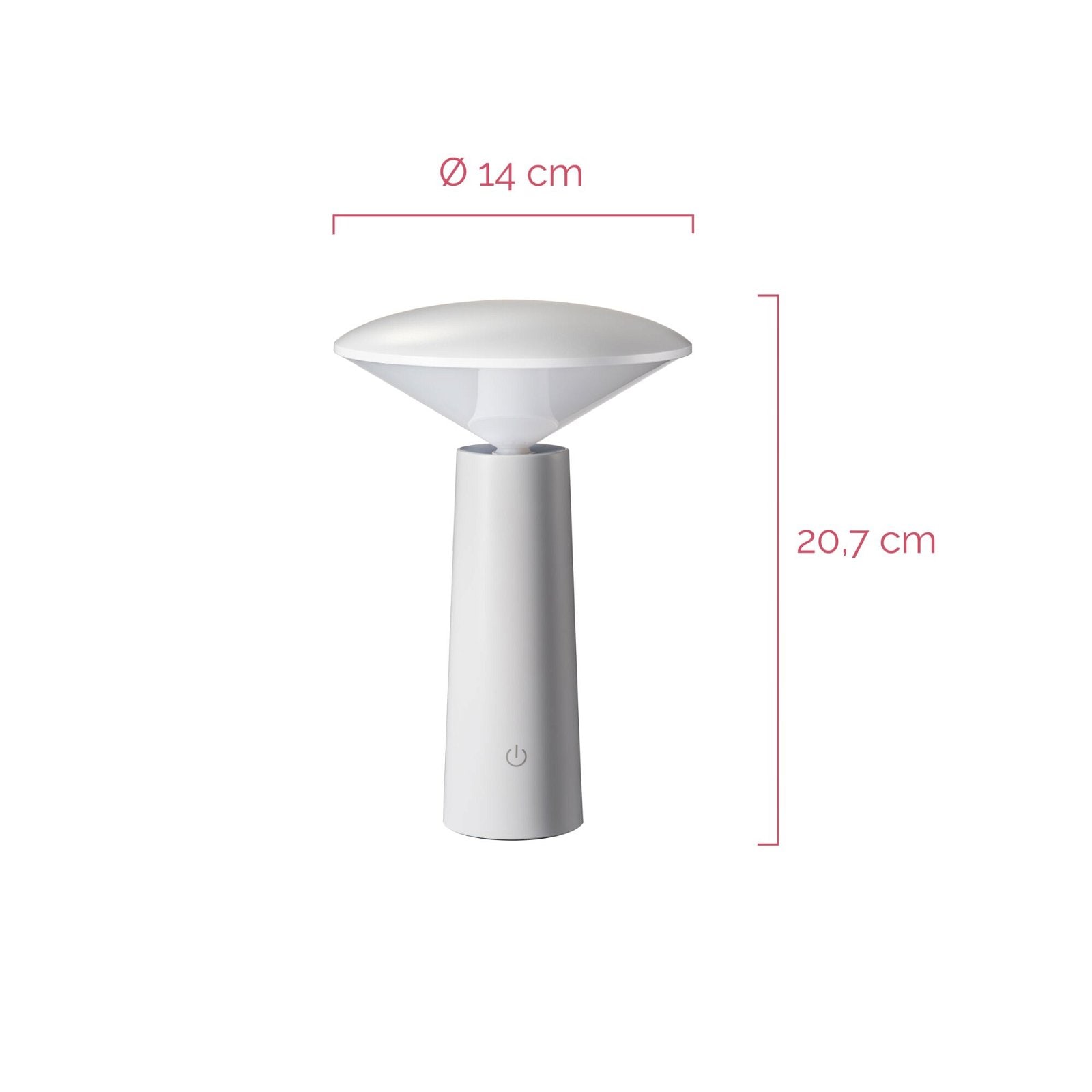 Pauleen LED Tischleuchte »Adorable Twinkle Mobile weiß 3W 5V«, 1 flammig, WhiteSwitch, dimmbar, USB-charger
