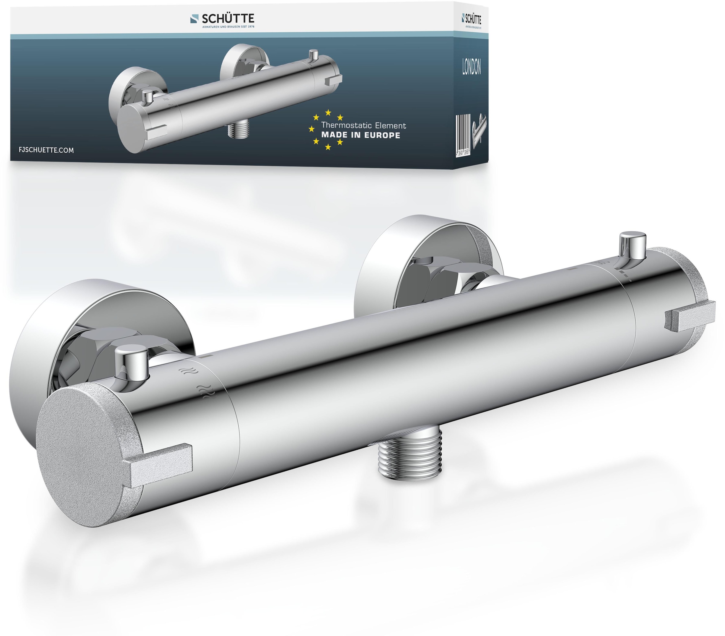 Schütte Duscharmatur »London«, mit Thermostat, Mischbatterie Dusche, Duschthermostat