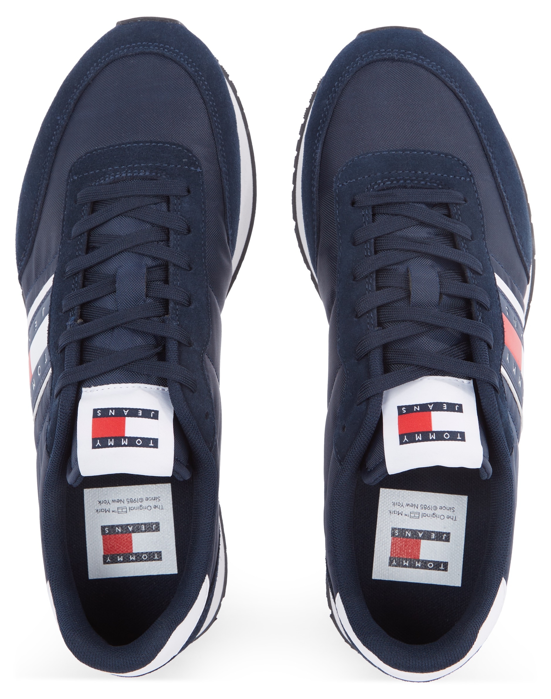 Tommy Jeans Sneaker »TJM RUNNER CASUAL ESS«, Freizeitschuh, Halbschuh, Schnürschuh mit seitlicher Logoflagge