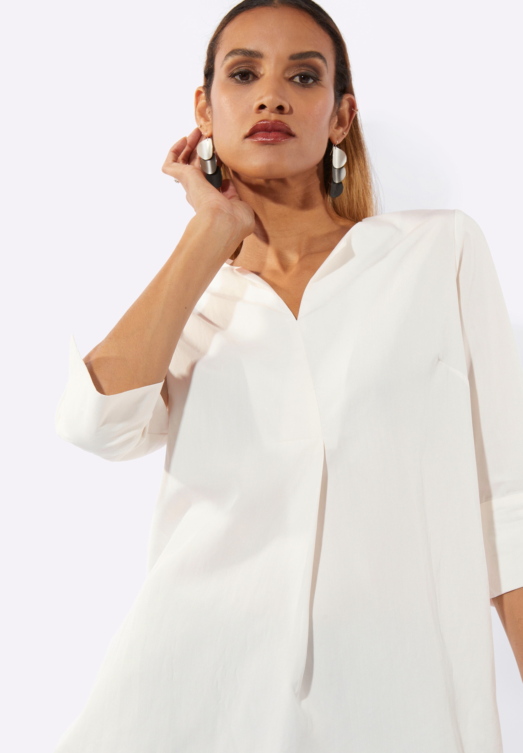 creation L Schlupfbluse »Modal-Bluse Schlupfbluse mit 3/4-Ärmeln«