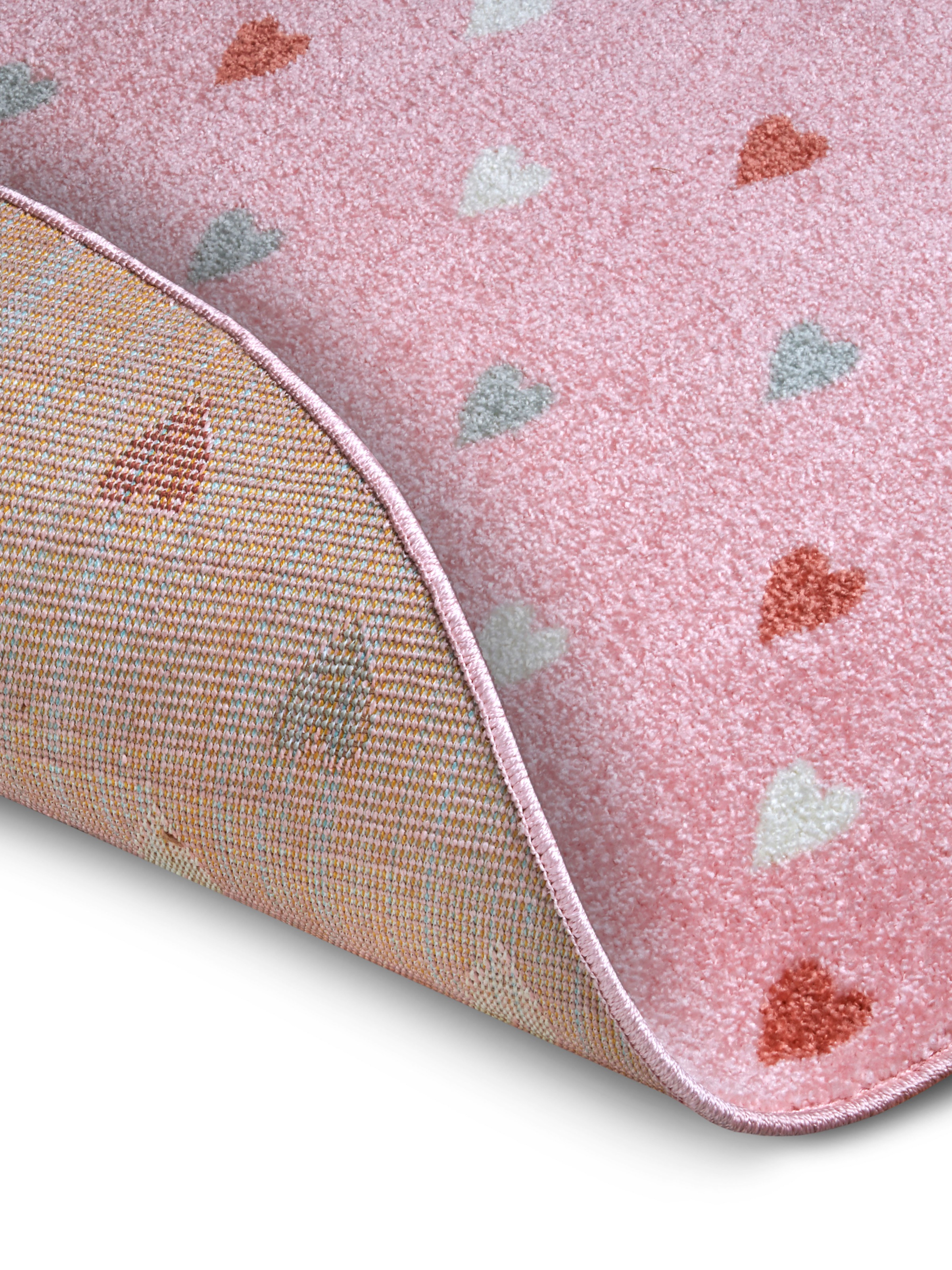 HANSE Home Kinderteppich »Adventures Little Hearts«, rund, 7 mm Höhe, Spielteppich, fest, Kinderzimmer, Kurzflor, Spielunterlage