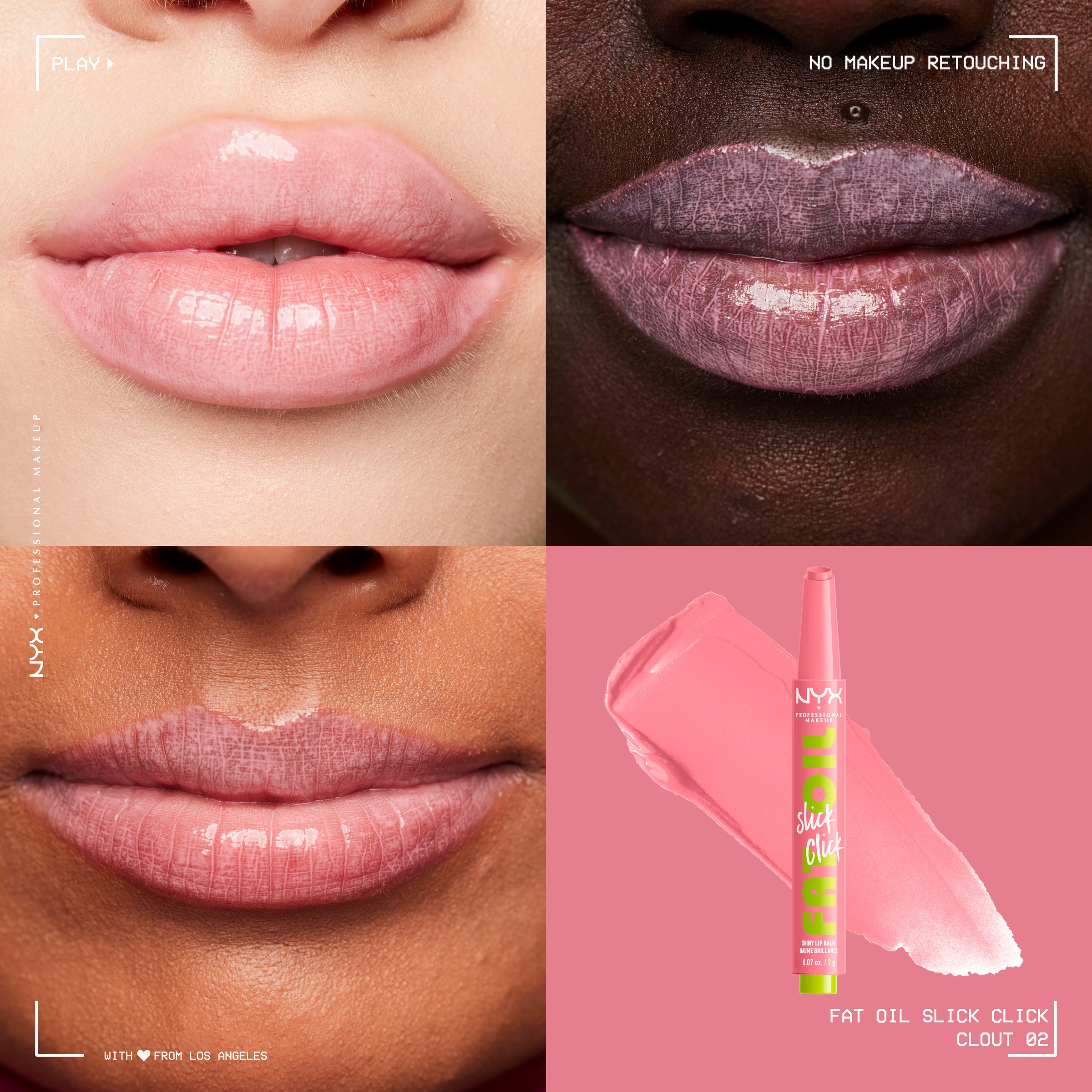 NYX Lippenstift »NYX Professional Makeup Fat Oil Slick Click Clout«, mit natürlichen Inhaltstoffen