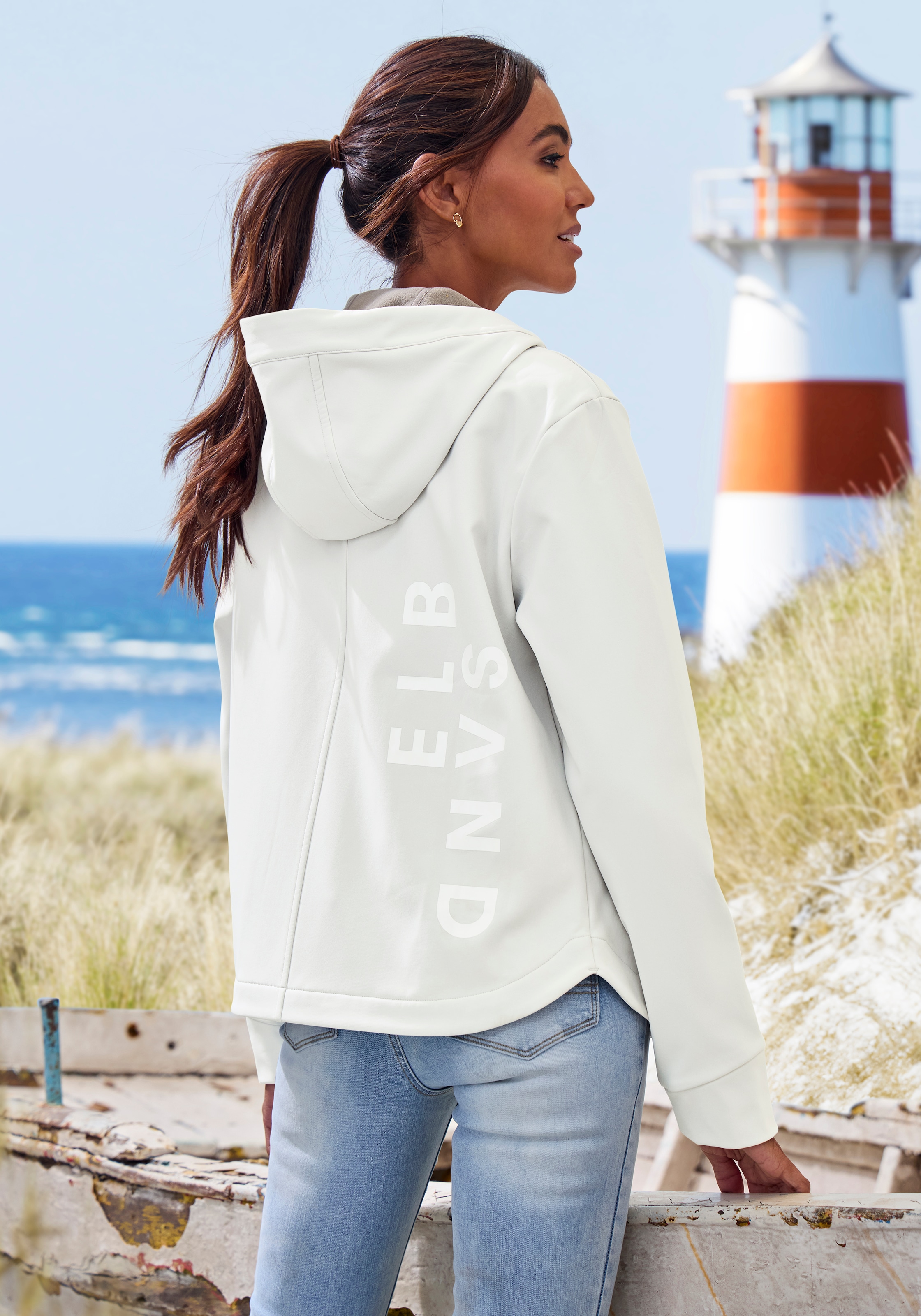 Elbsand Softshelljacke mit verstellbarer Kapuze