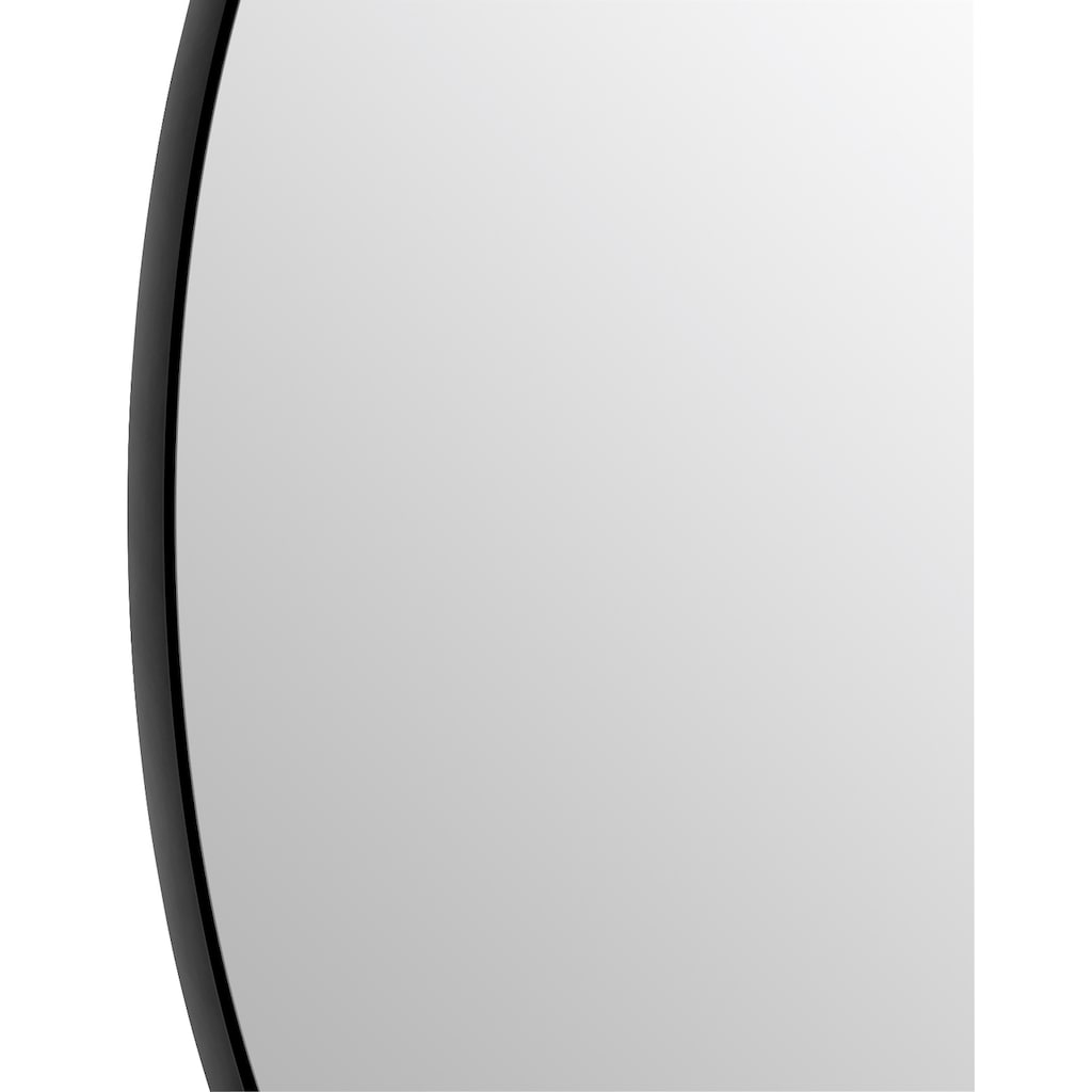 Talos LED-Lichtspiegel, rund, mit indirekter LED Beleuchtung in schwarz matt Ø 100 cm