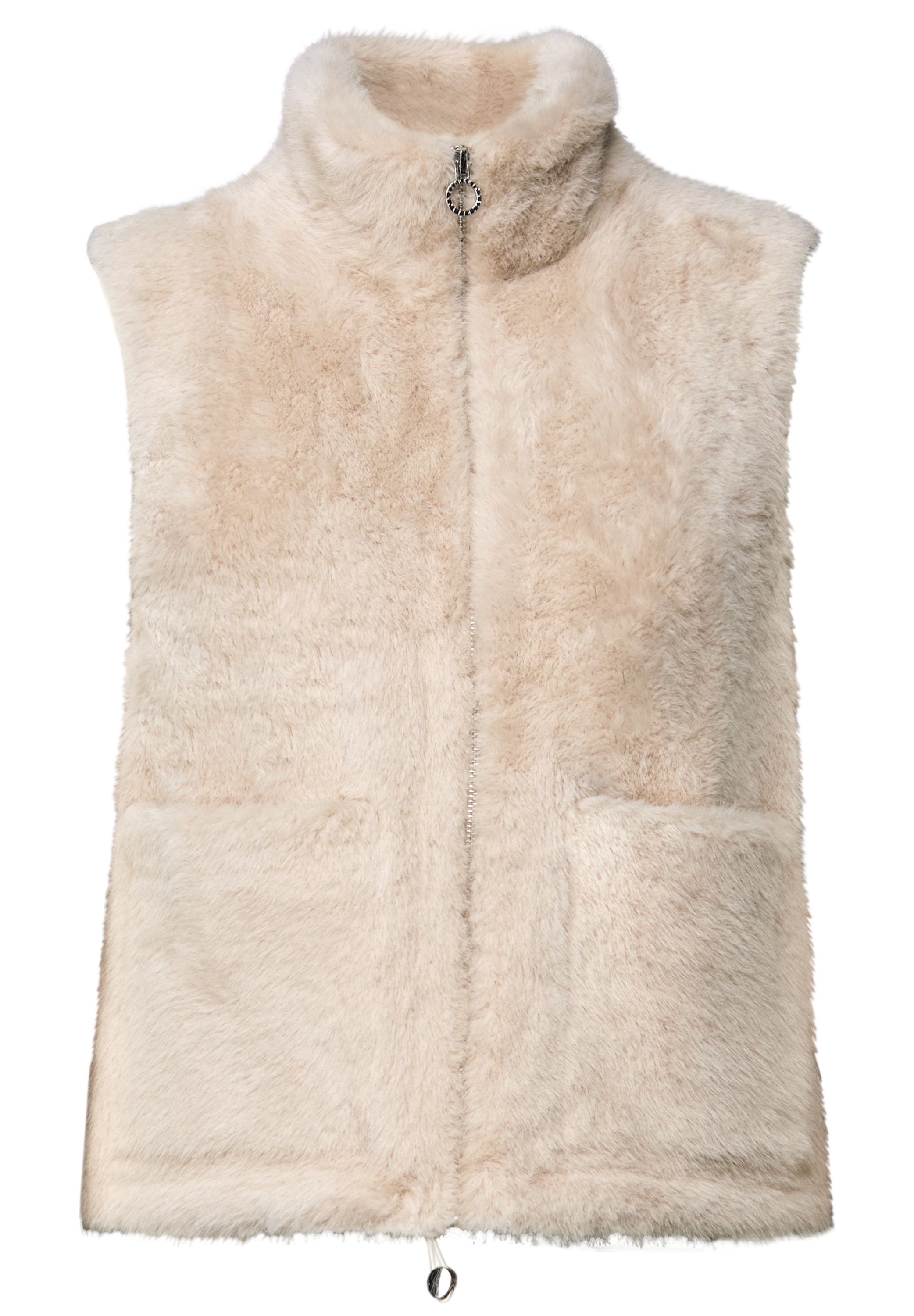 STREET ONE Fellimitatweste, Aufgesetzte Taschen