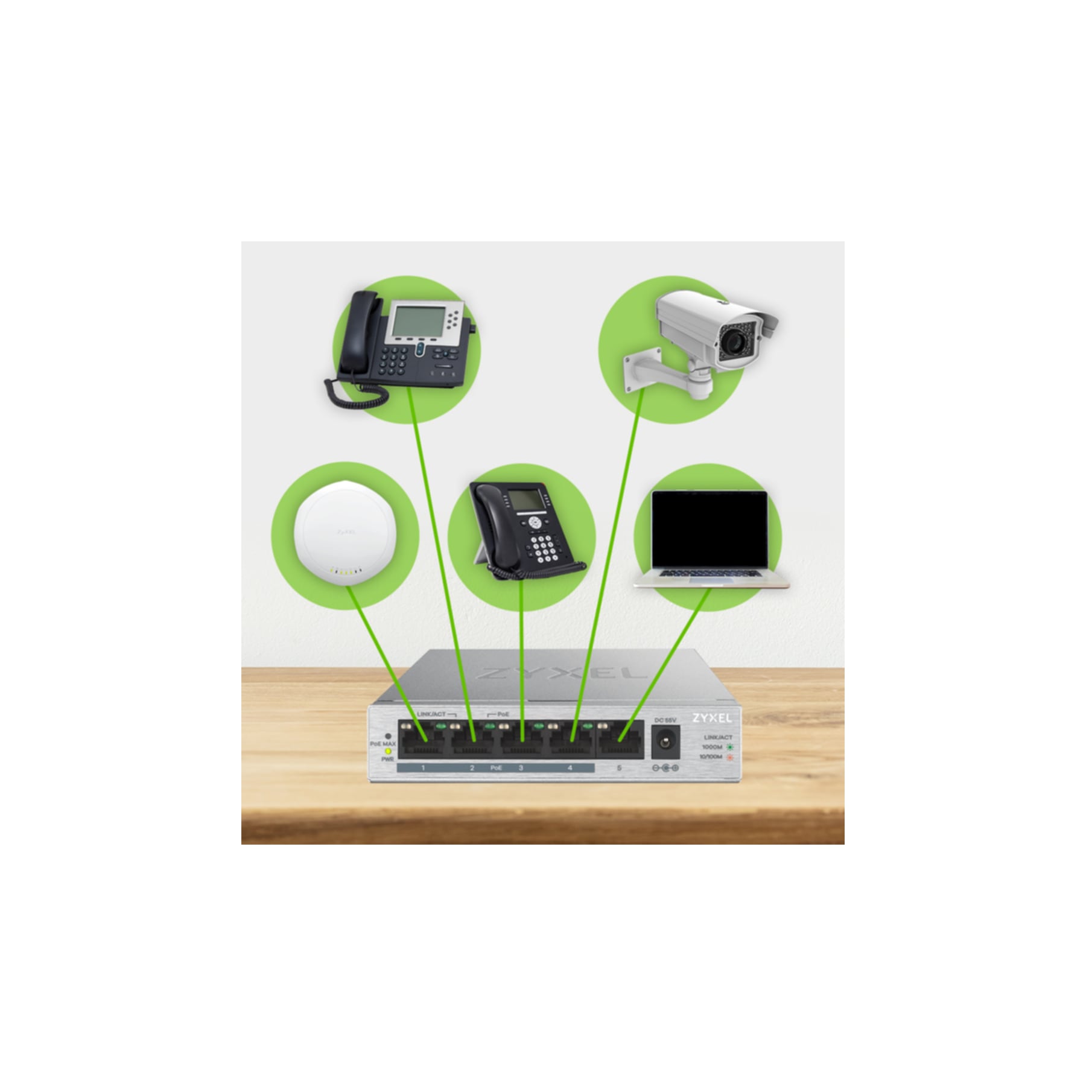 Zyxel Netzwerk-Switch »GS1005HP«