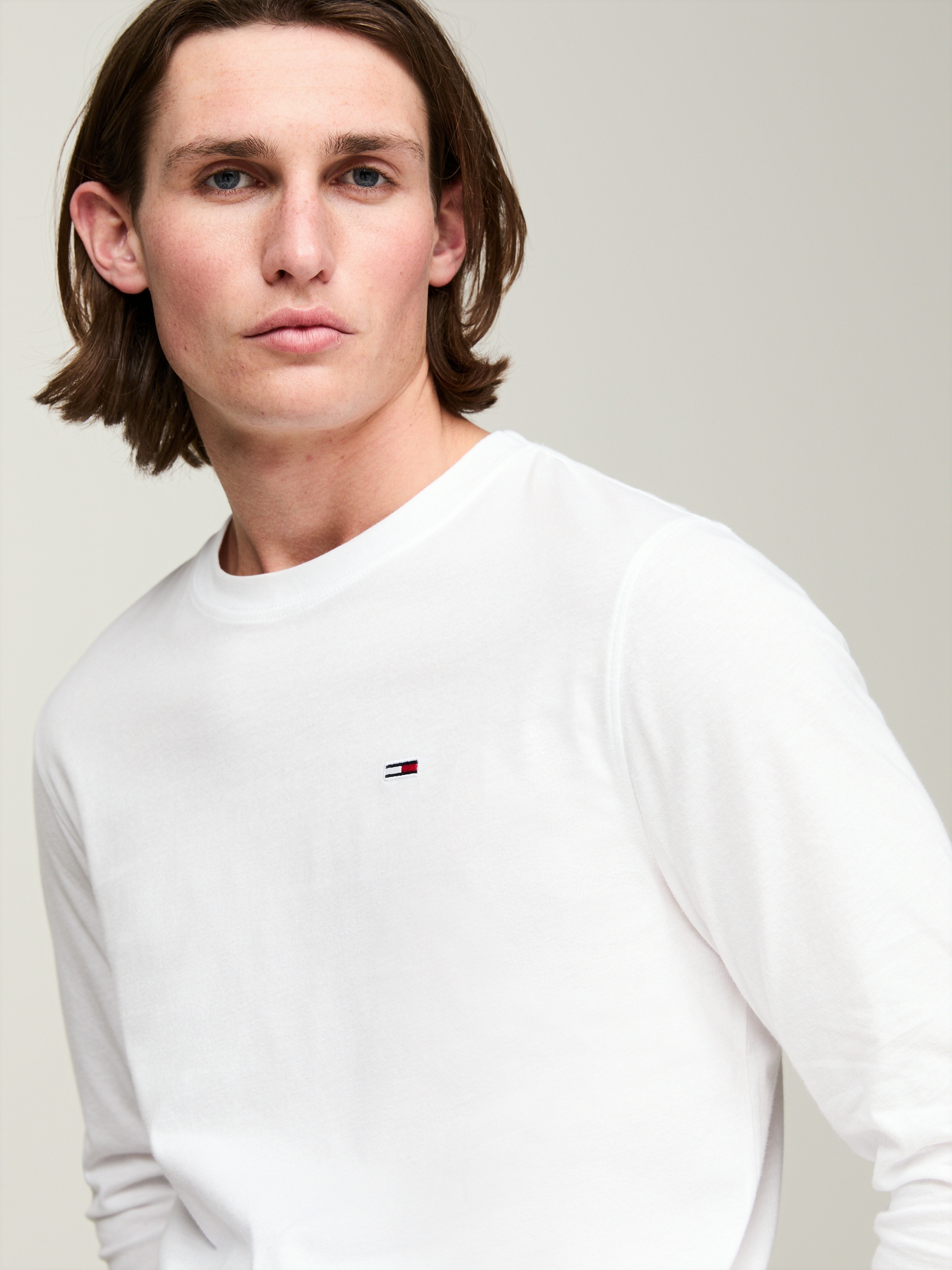 Tommy Jeans Plus Langarmshirt »TJM SLIM 2PACK L/S EXT«, (Packung, 2er-Pack), mit Rundhalsausschnitt