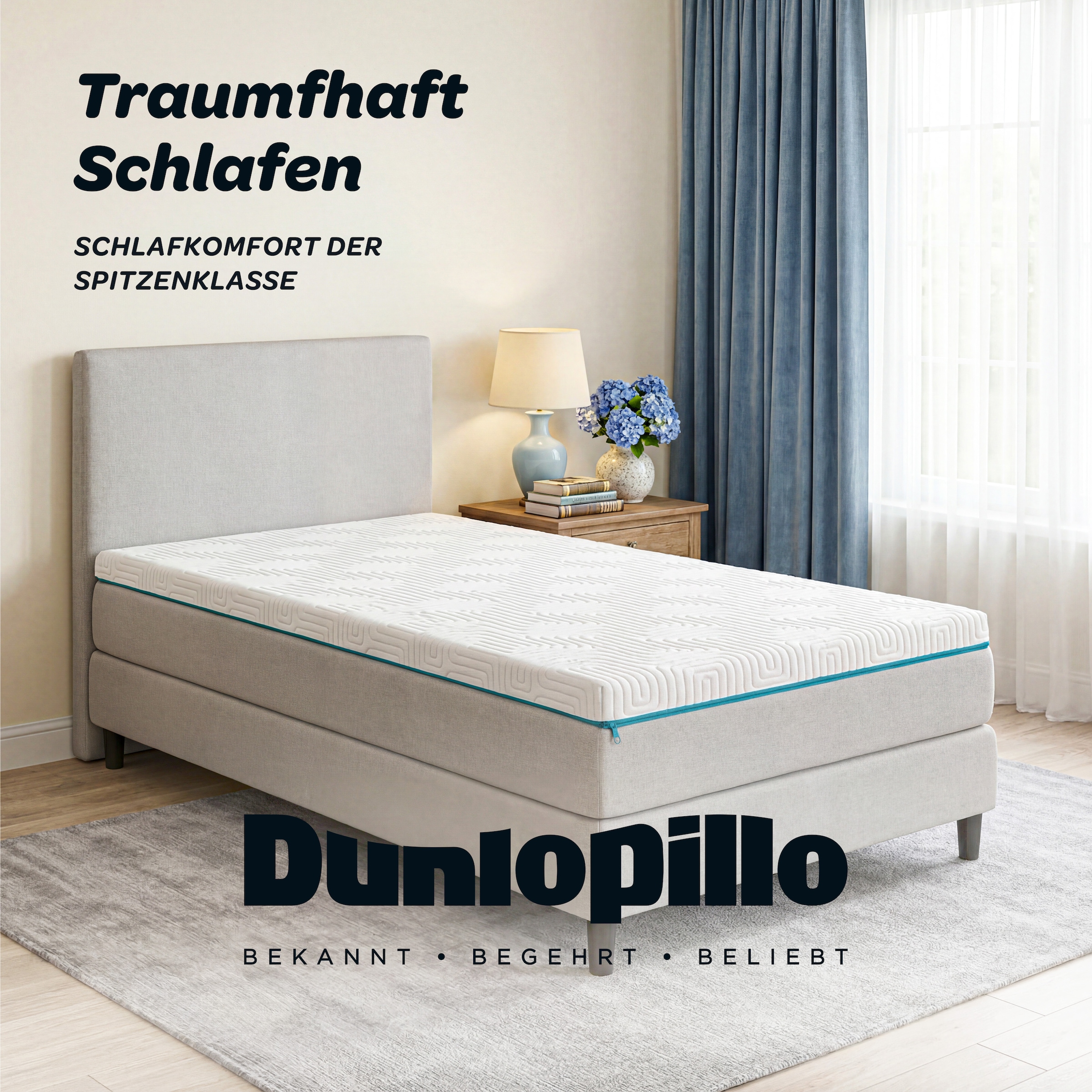 Dunlopillo Topper »Balance, Premium Gelschaumtopper 90x200 & 140x200 cm« punktgenaue Körperanpassung, unterstützt ergonomische Liegeposition