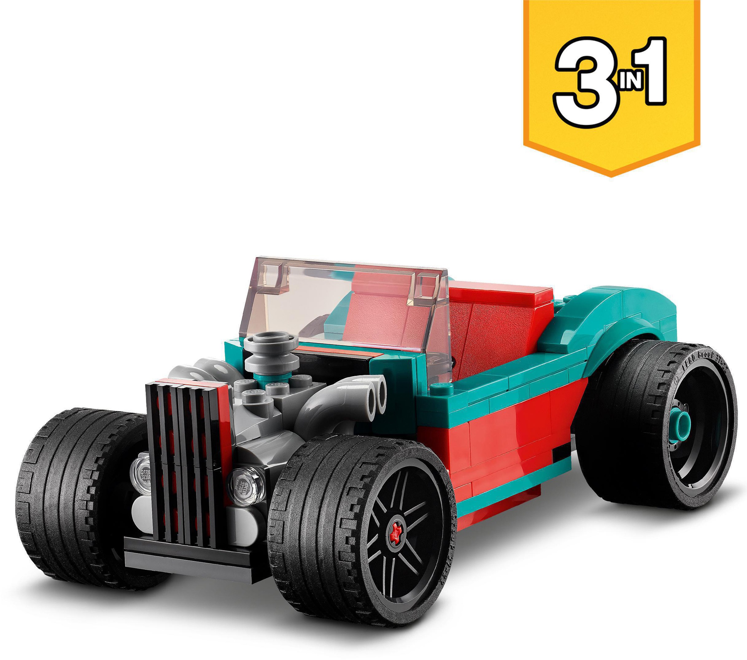 LEGO® Konstruktionsspielsteine »Straßenflitzer (31127), LEGO® Creator 3in1«, (258 St.), Made in Europe