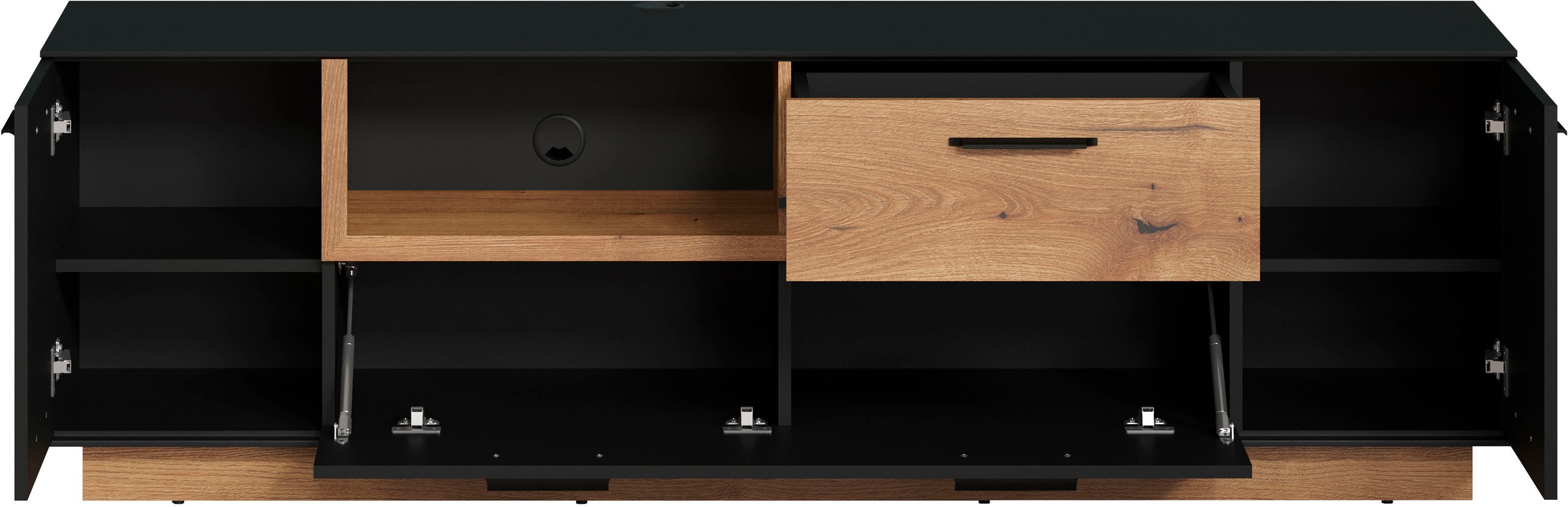 INOSIGN TV-Bank »Premont«, (1 St.), Eleganter, zweifarbiger TV-Schrank - Lowboard mit Soft-Close
