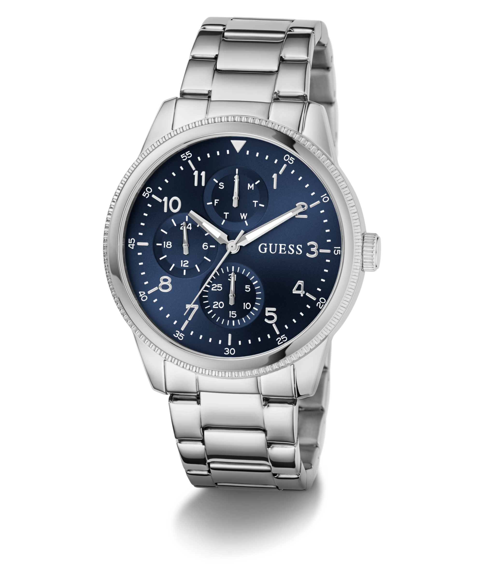 Guess Multifunktionsuhr »IAN« Quarzuhr, Armbanduhr, Herrenuhr, Edelstahlarmband, Datum