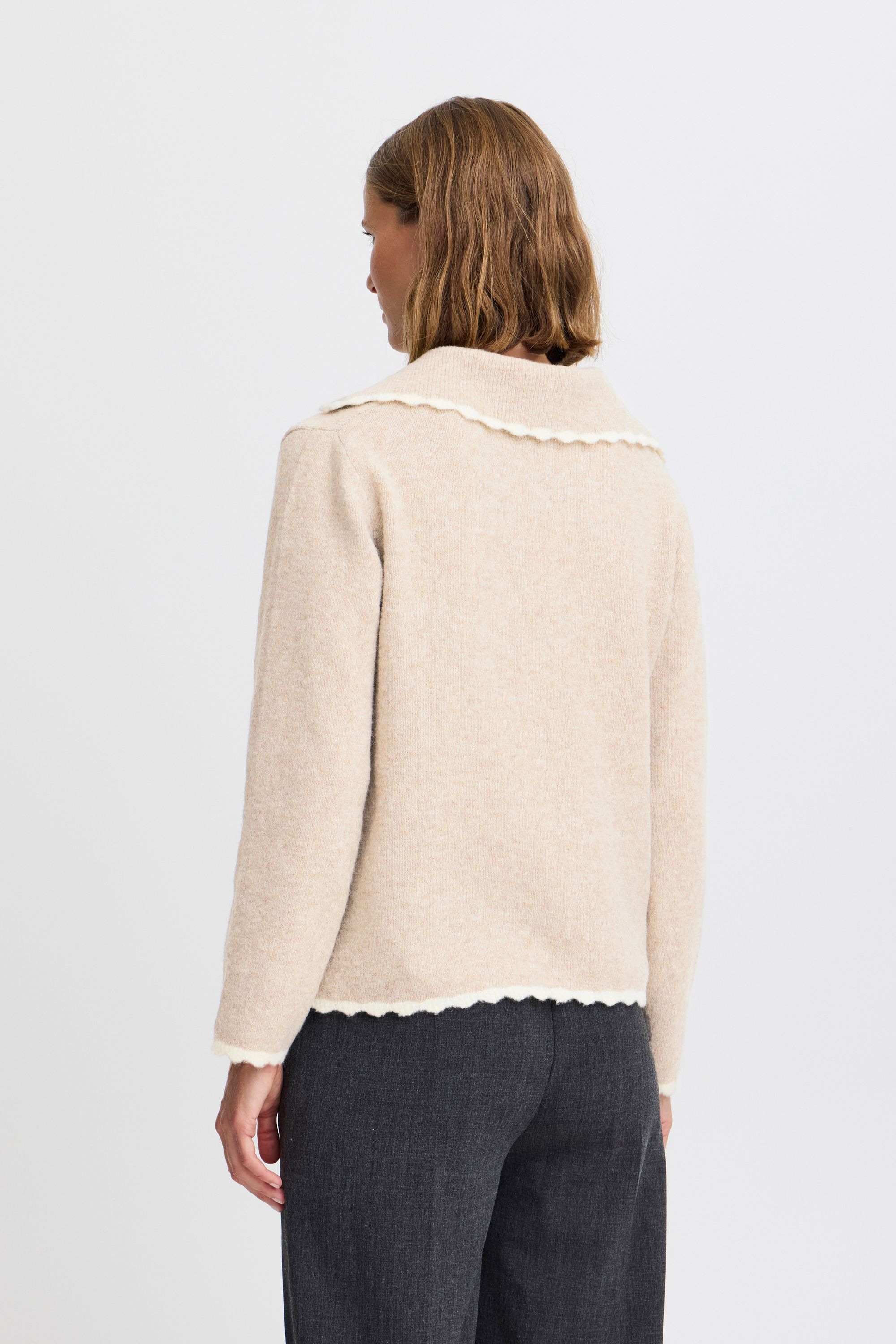 b.young Strickfleece-Pullover »Strickpullover BYNINNA W. COLLAR -«