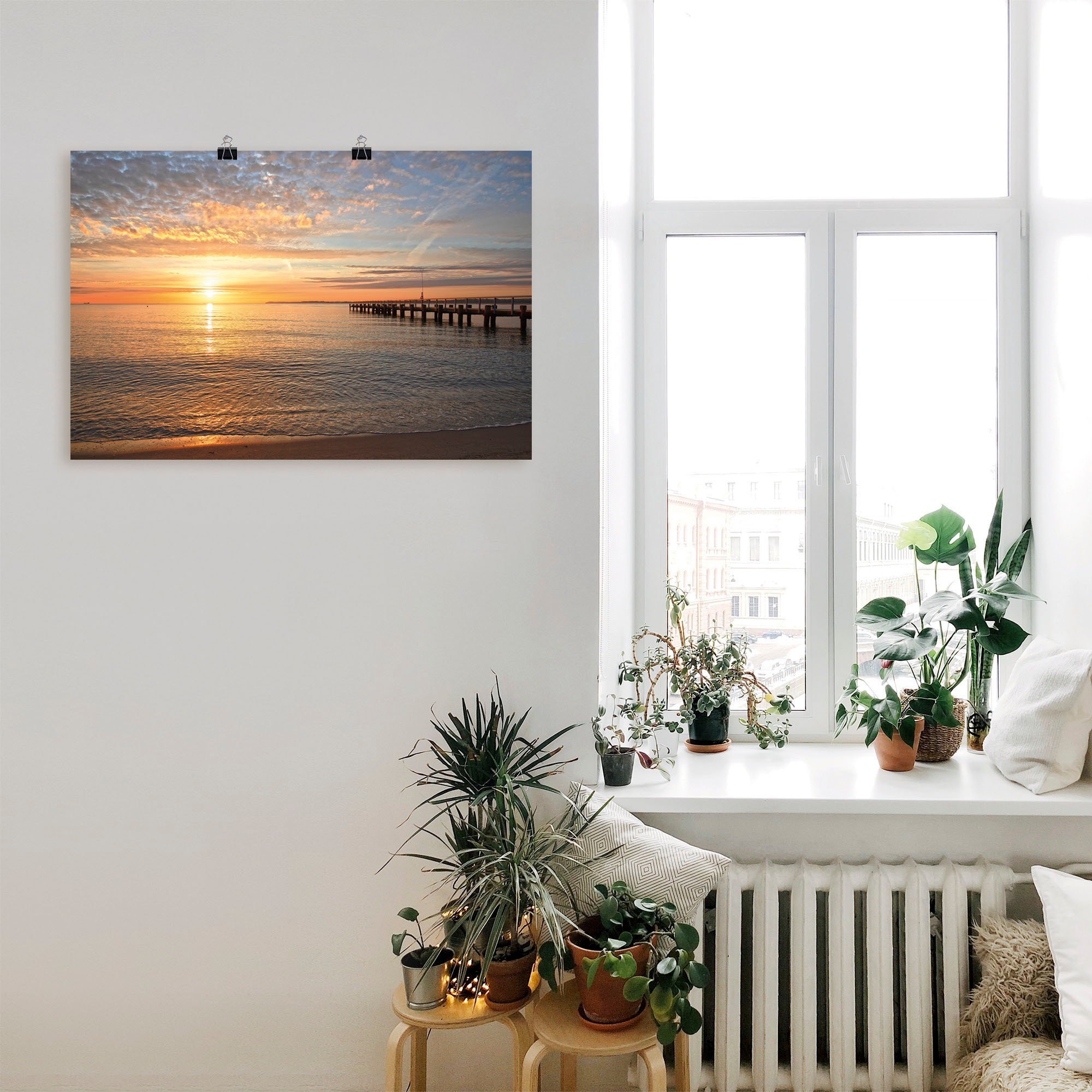 Artland Wandbild »Früh morgens an der Ostsee« Bilder vom Sonnenuntergang & -aufgang 1 Stk. tlg. als Leinwandbild, Poster in verschied. Größen