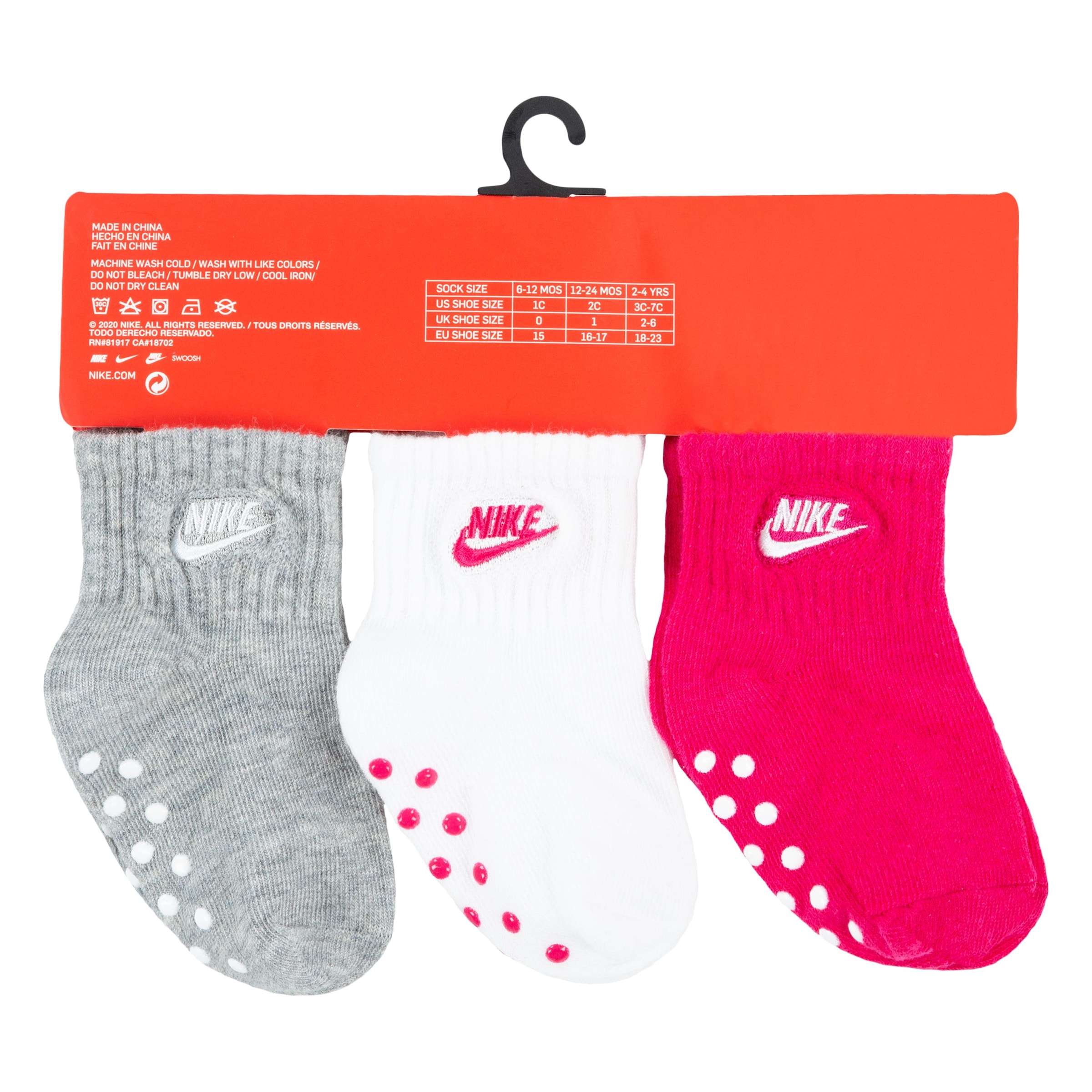 Nike Sportswear ABS-Socken »NHN CORE FUTURA GRIPPER«, (Packung, 3 Paar), für Babys Gr. 86-92