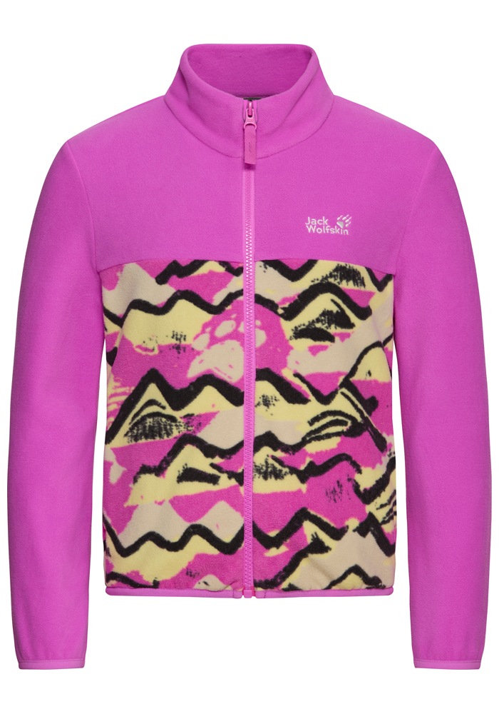 Jack Wolfskin Fleecejacke »PAW ERA 100 PRINT FZ K« Atmungsaktiv, leicht, Übergangsjacke