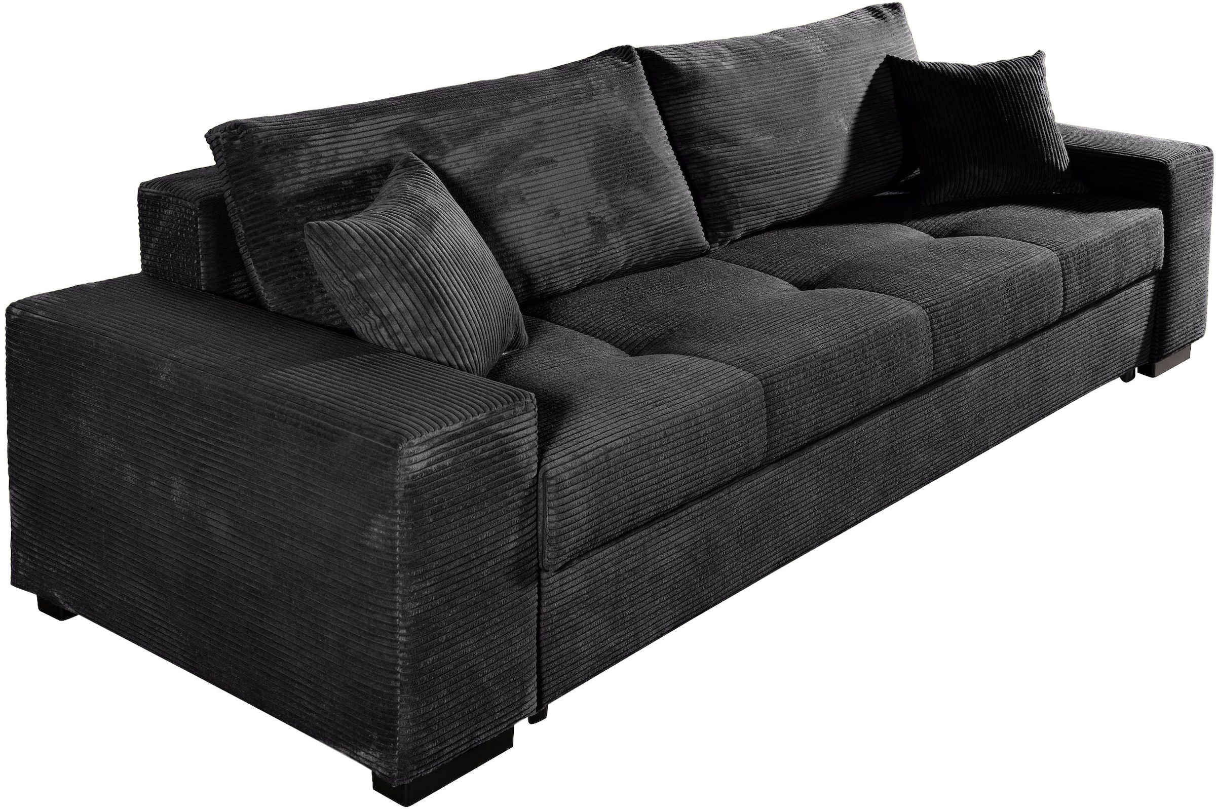 COLLECTION AB Schlafsofa »Kreta, B: 248 cm, Liegefl. 137x195 cm« Bettfunktion, Bettkasten & 2 Zierkissen, optional mit Topper