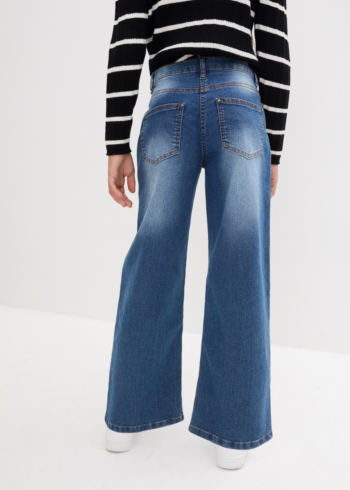 bonprix Weite Jeans , Wide-Leg-Jeans Mid Waist
